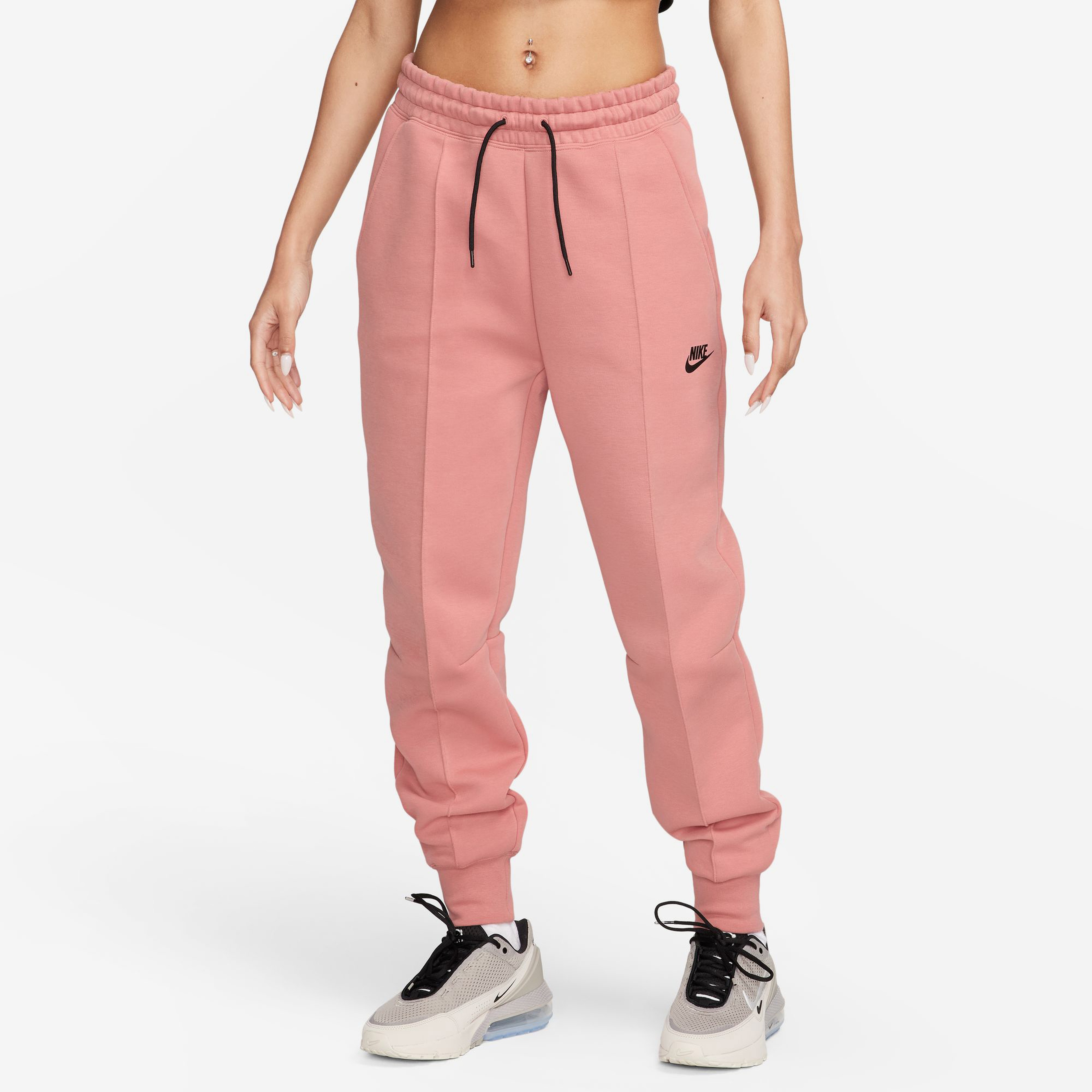 Nike Sportswear Tech Fleece Mid Rise Kadın Pembe Eşofman Altı