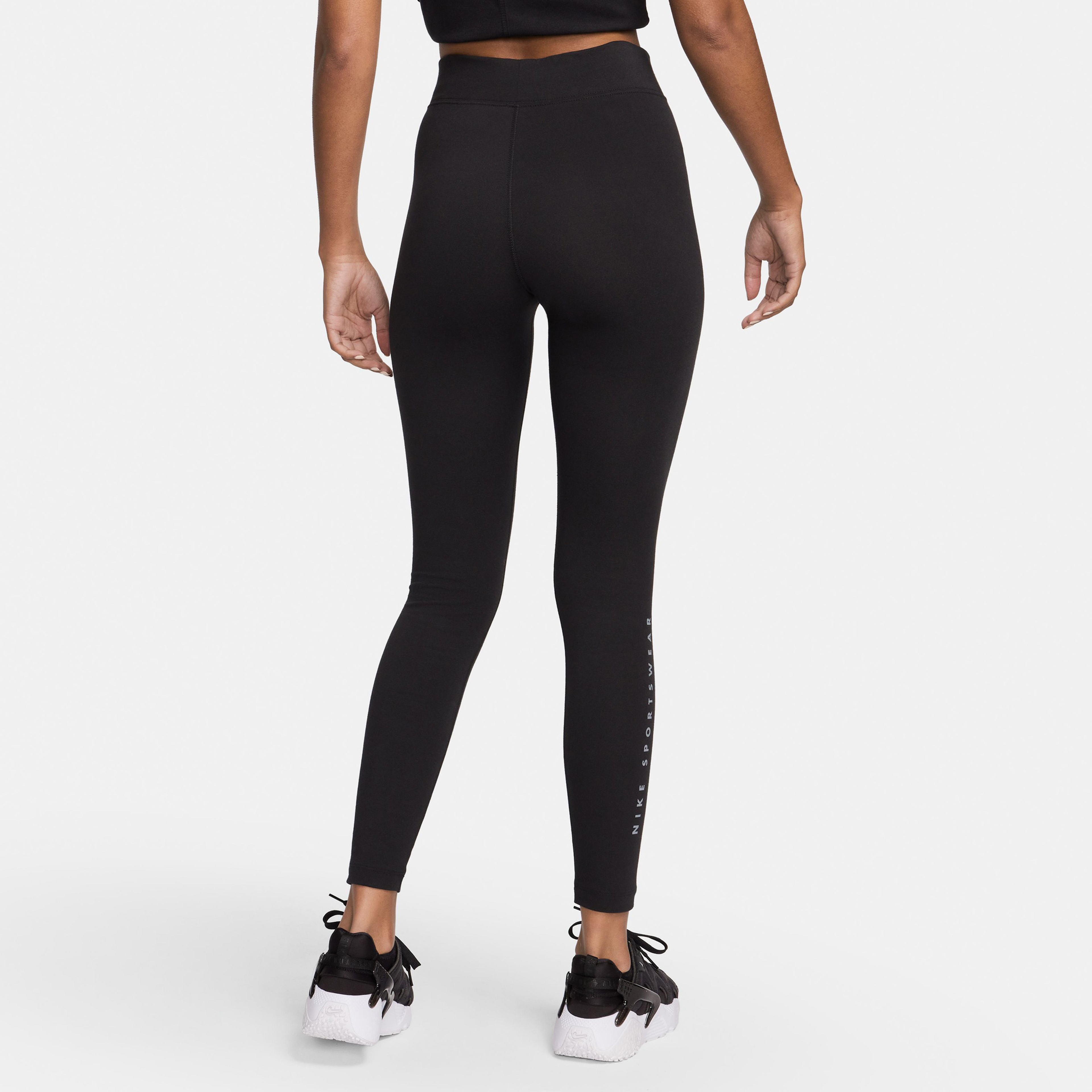 Nike Sportswear Legging High Rise Swoosh Kadın Siyah Tayt