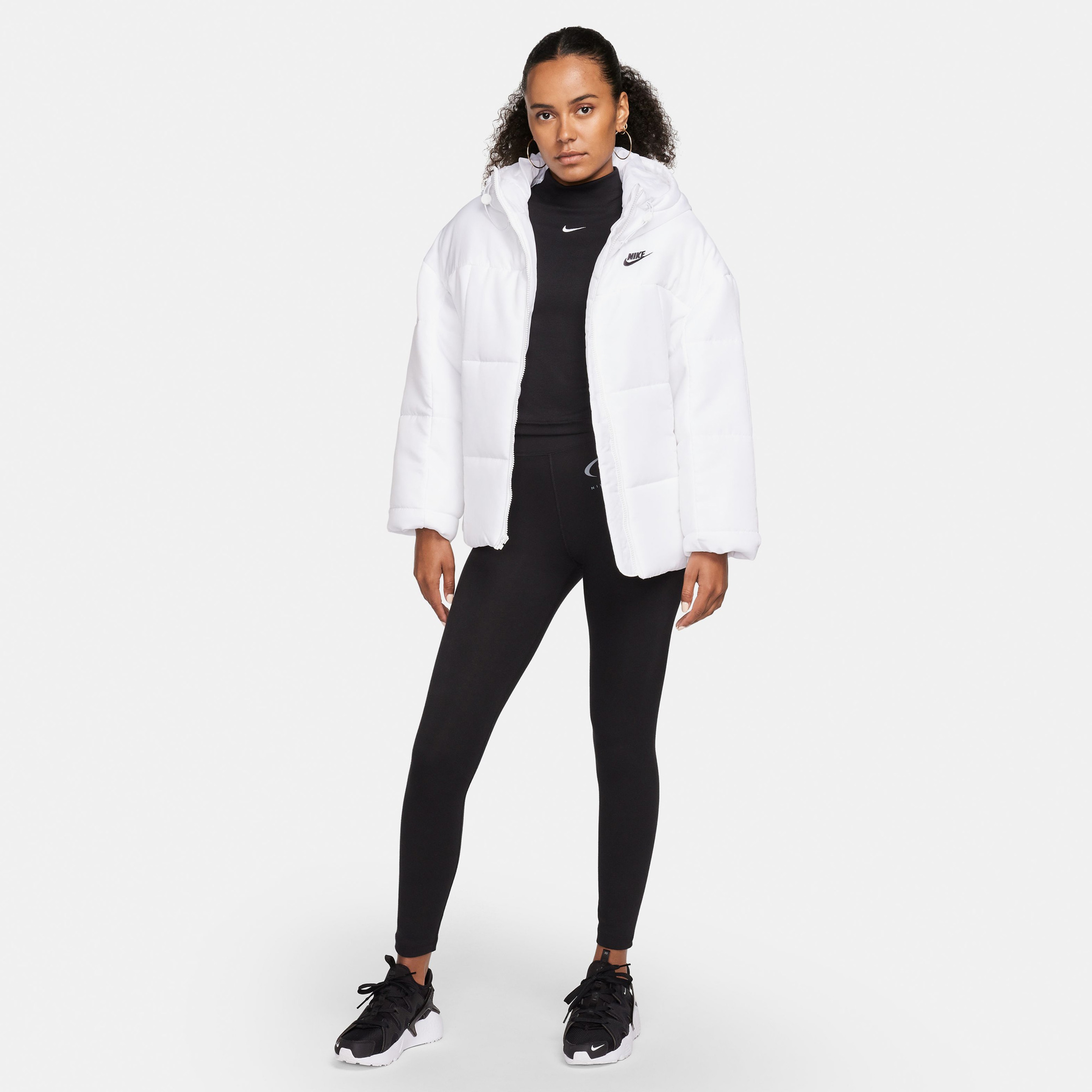 Nike Sportswear Legging High Rise Swoosh Kadın Siyah Tayt