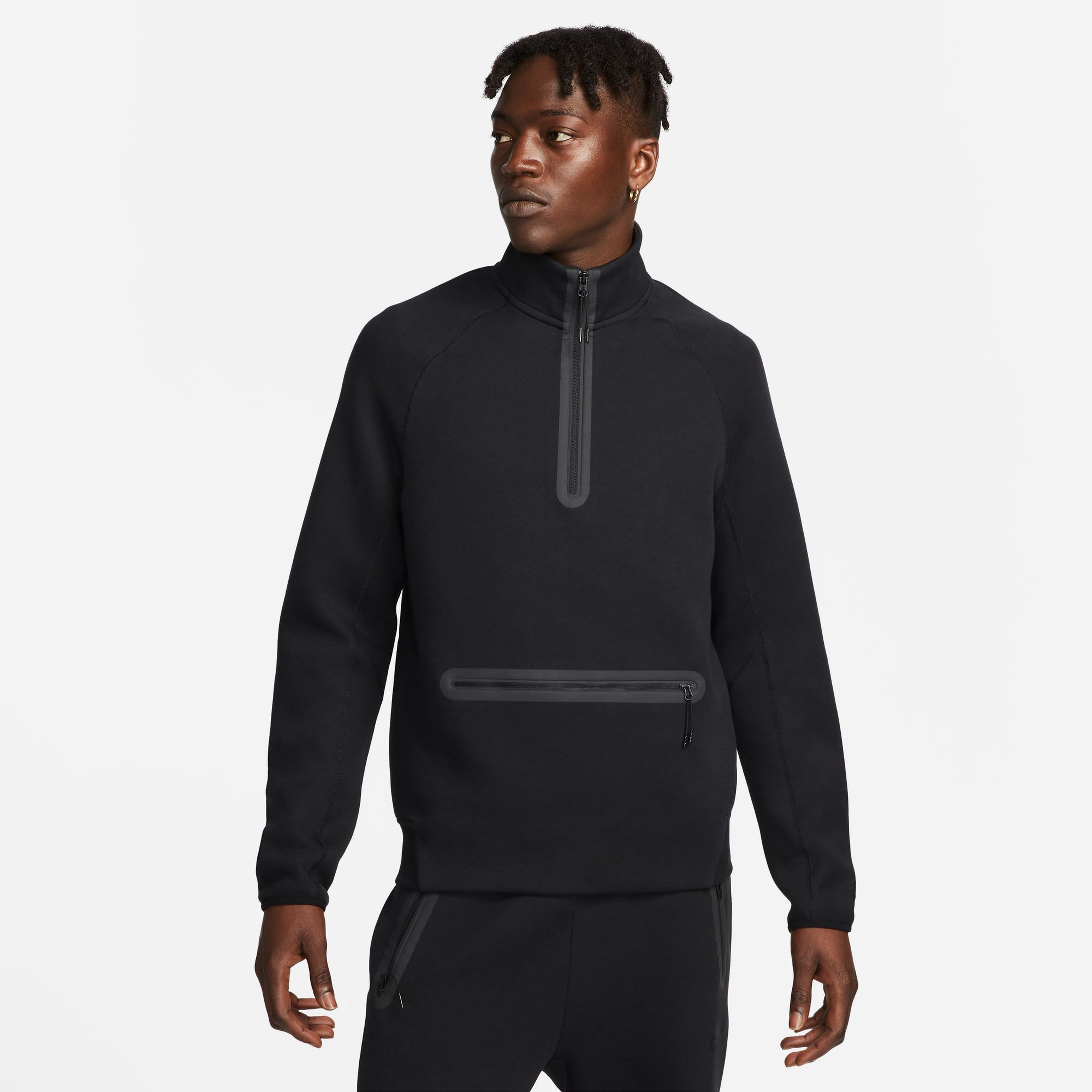 Nike Tech Fleece Top Erkek Siyah Sweatshirt