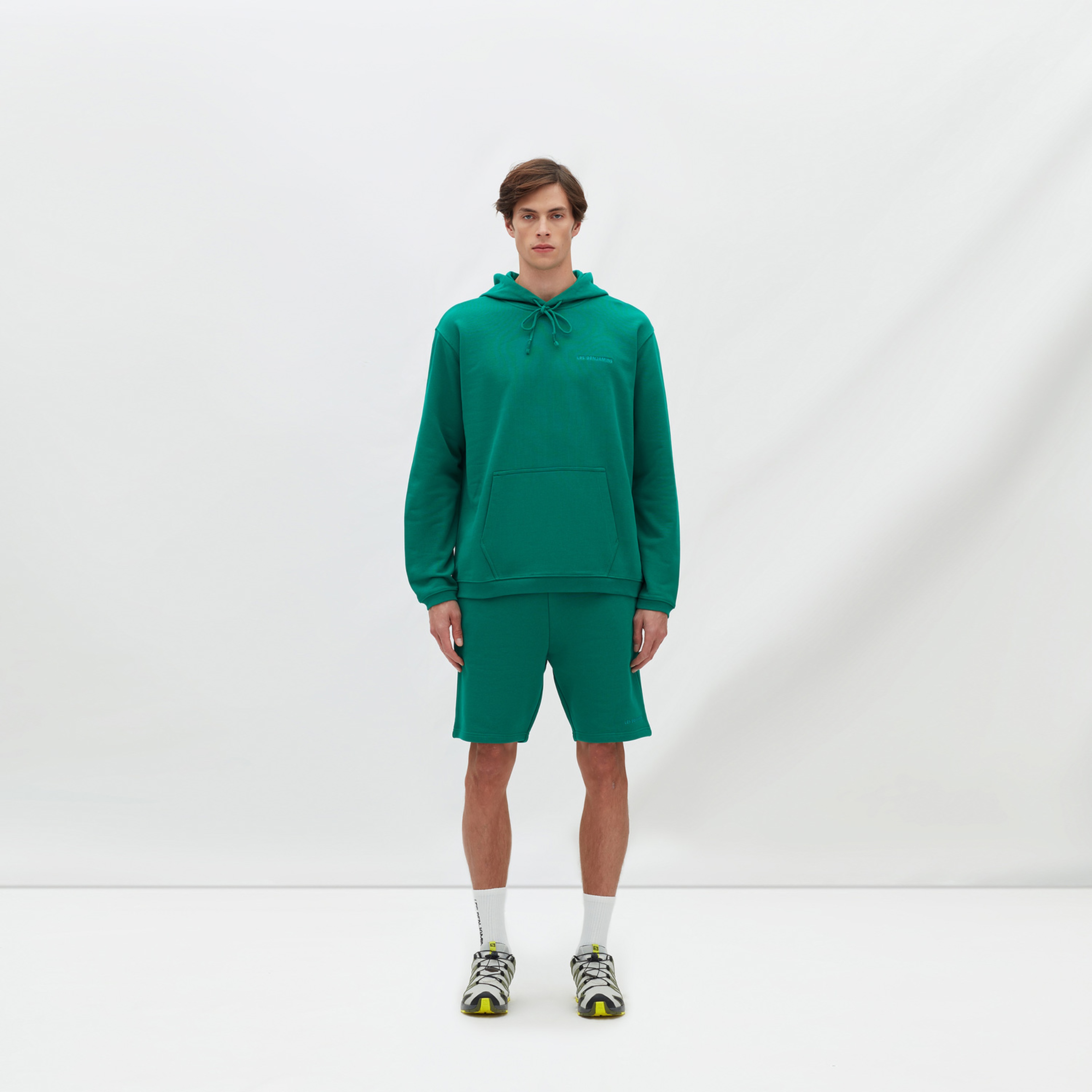 Les Benjamins Essentials Erkek Yeşil Hoodie