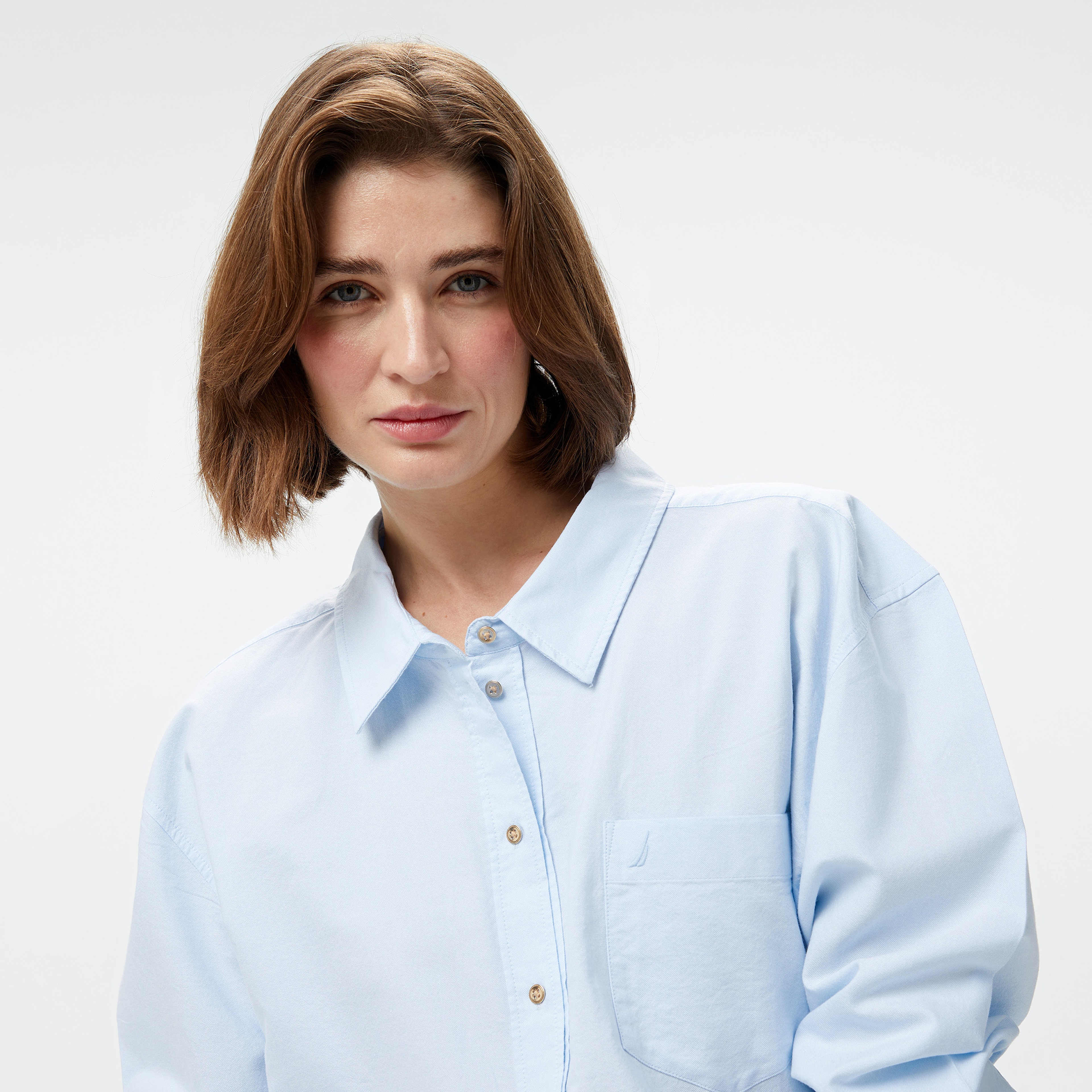 Nautica Kadın Mavi Gömlek