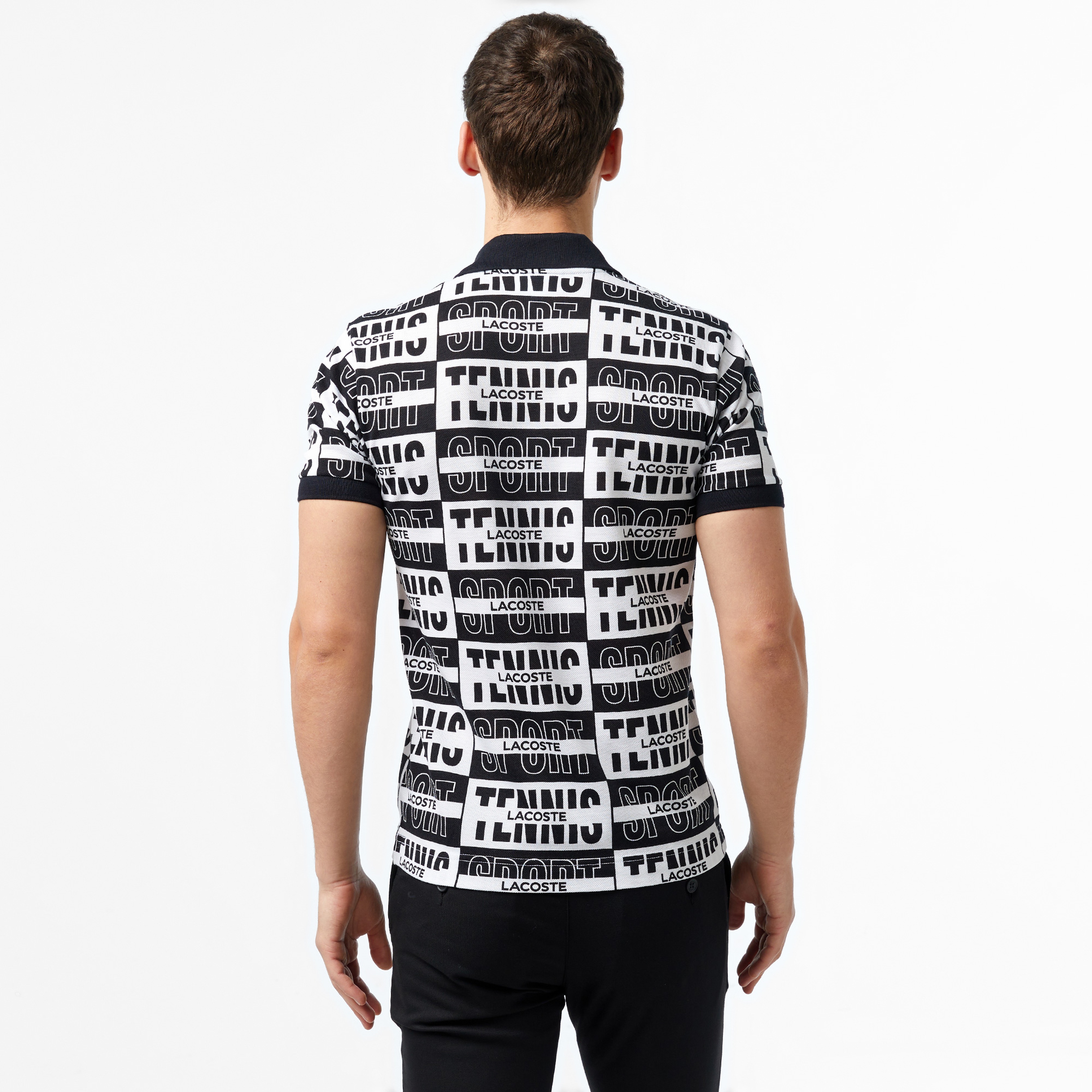 Lacoste Original L.12.12 Two Tone Badge Print Polo Shirt