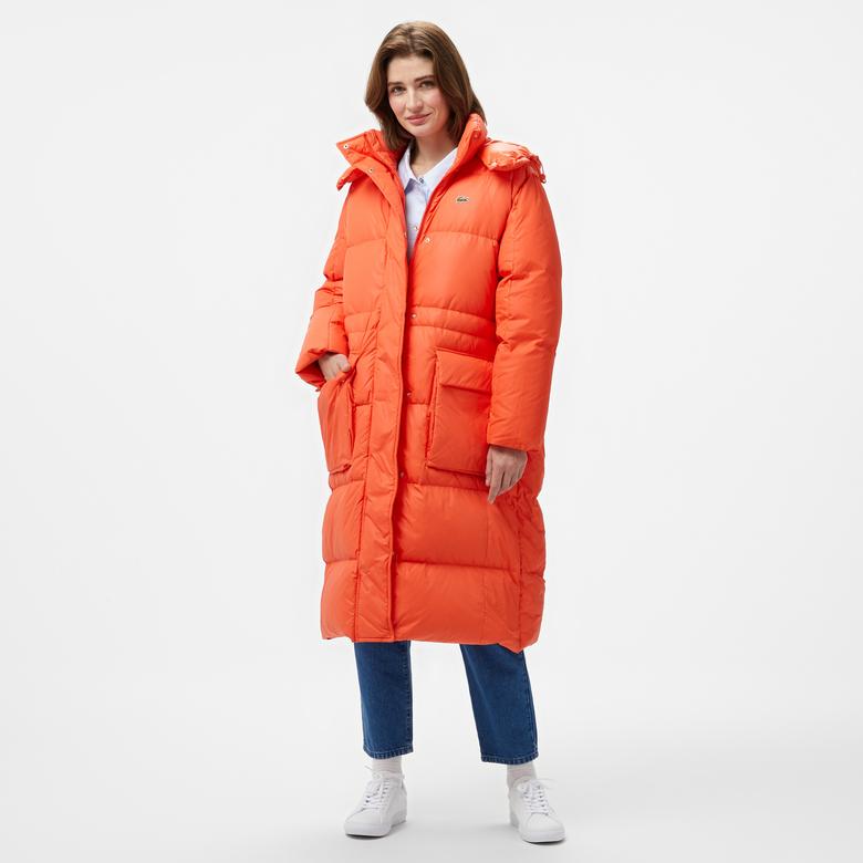 Lacoste Long Oversized Adjustable Waist Down Jacket