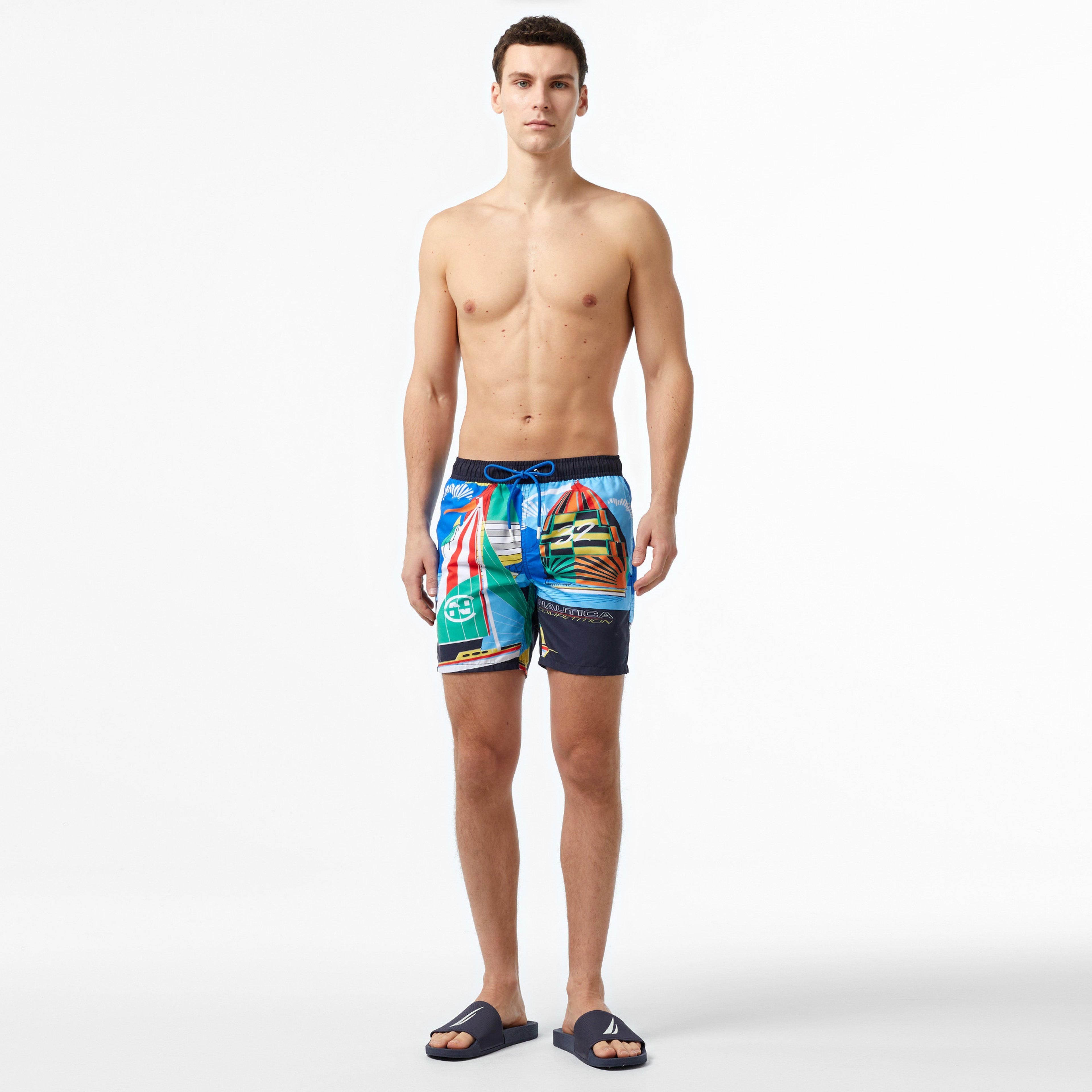 NAUTICA ERKEK MAVİ STANDART FIT ŞORT MAYO