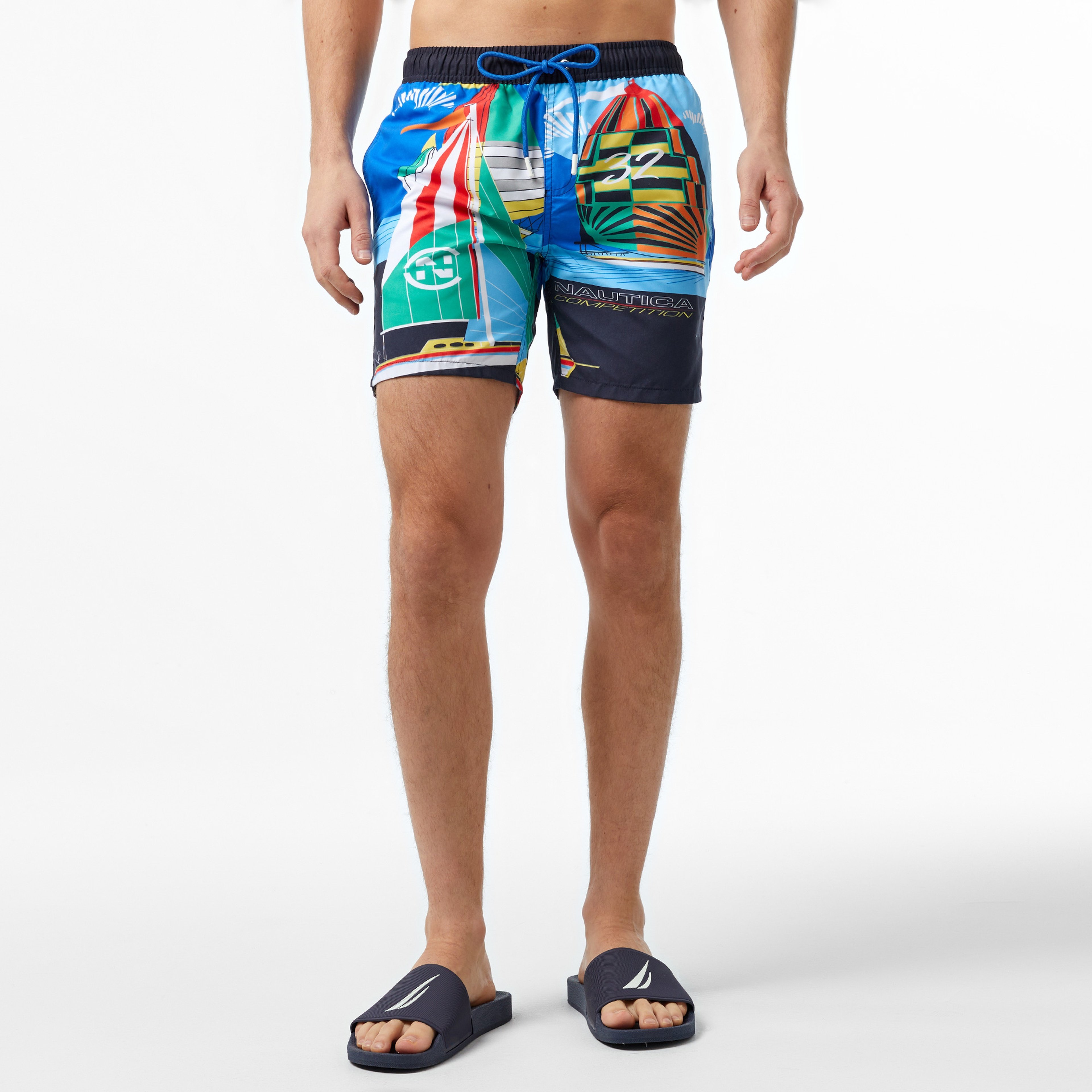 NAUTICA ERKEK MAVİ STANDART FIT ŞORT MAYO