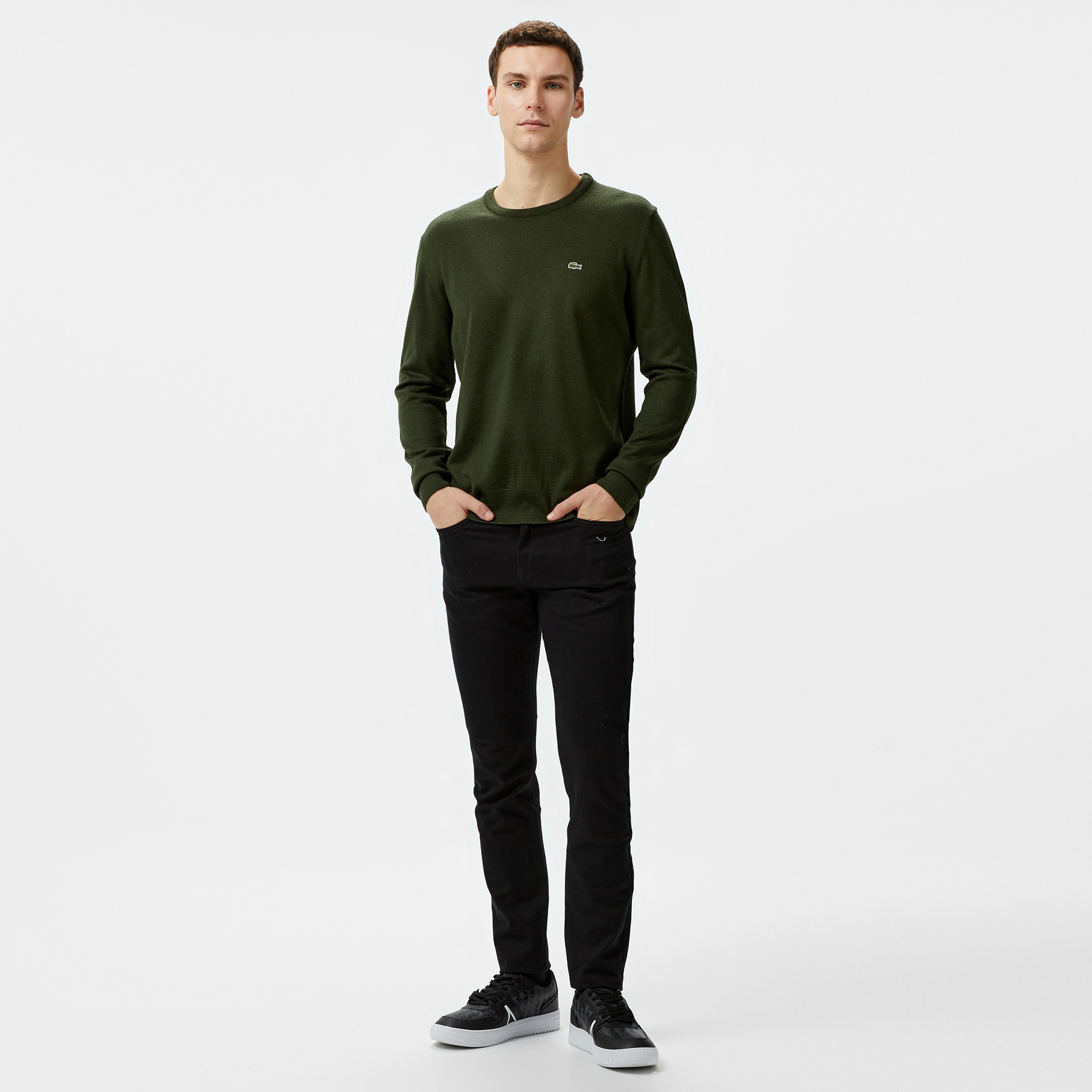 Lacoste Erkek Gri Triko