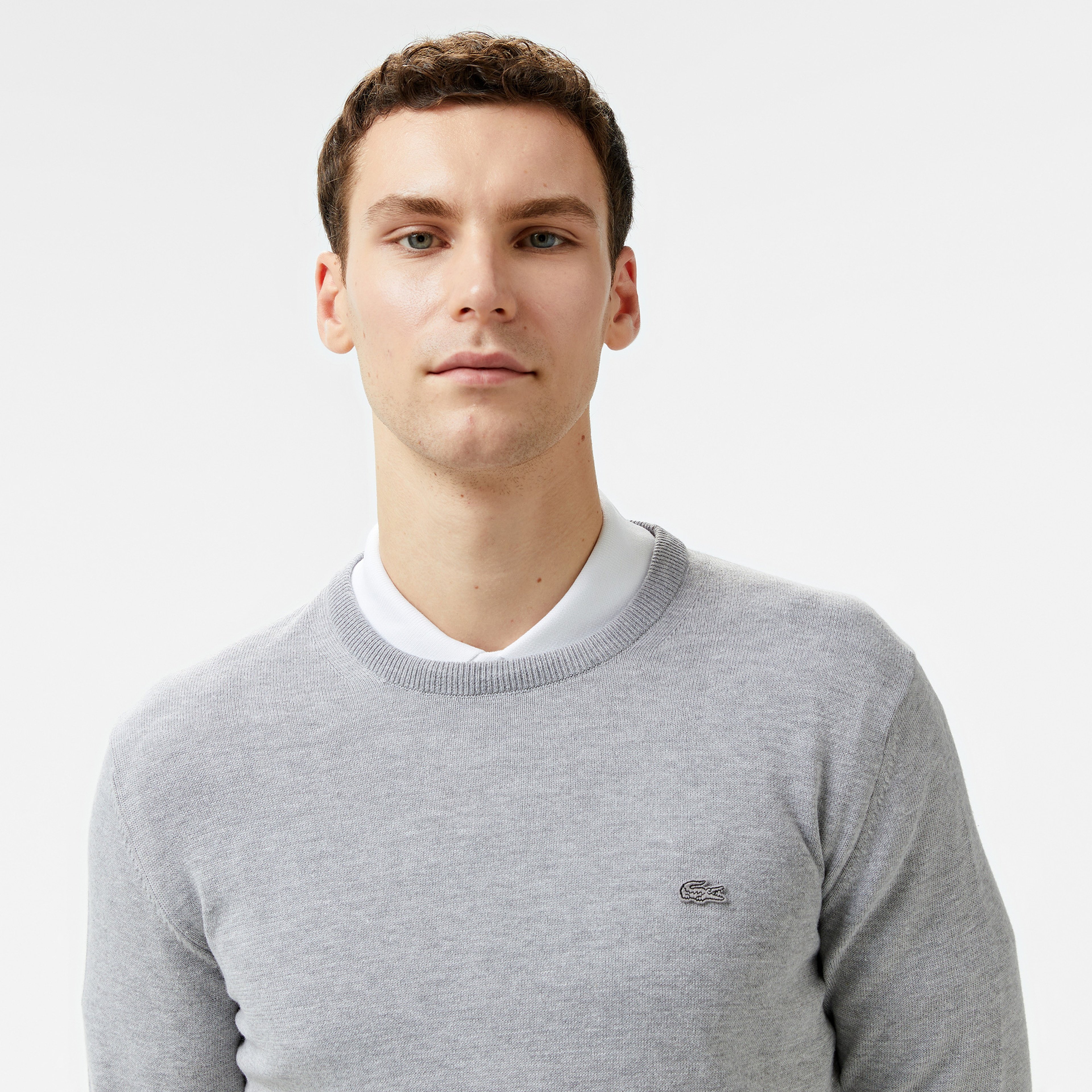 Lacoste Erkek Gri Triko