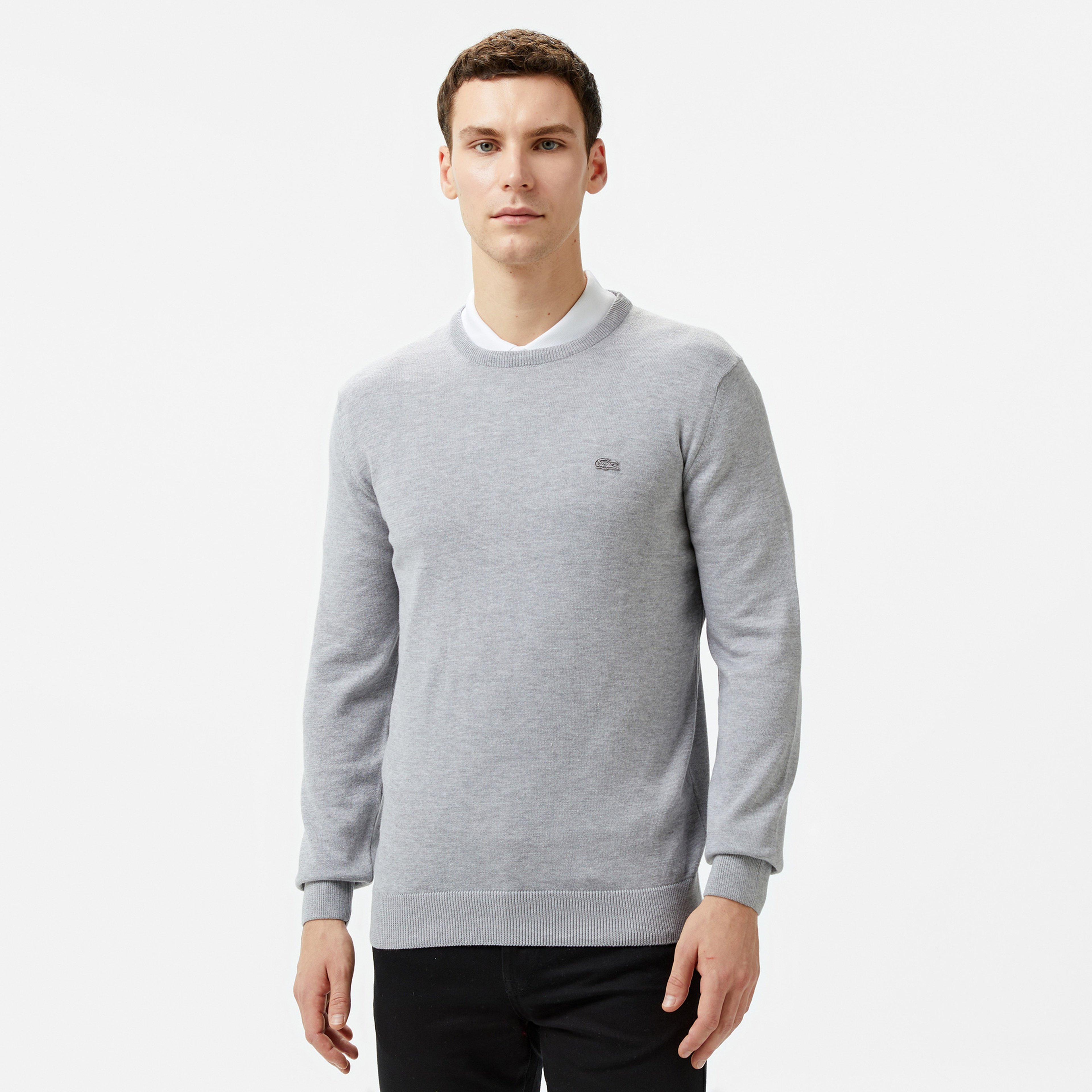 Lacoste Erkek Gri Triko