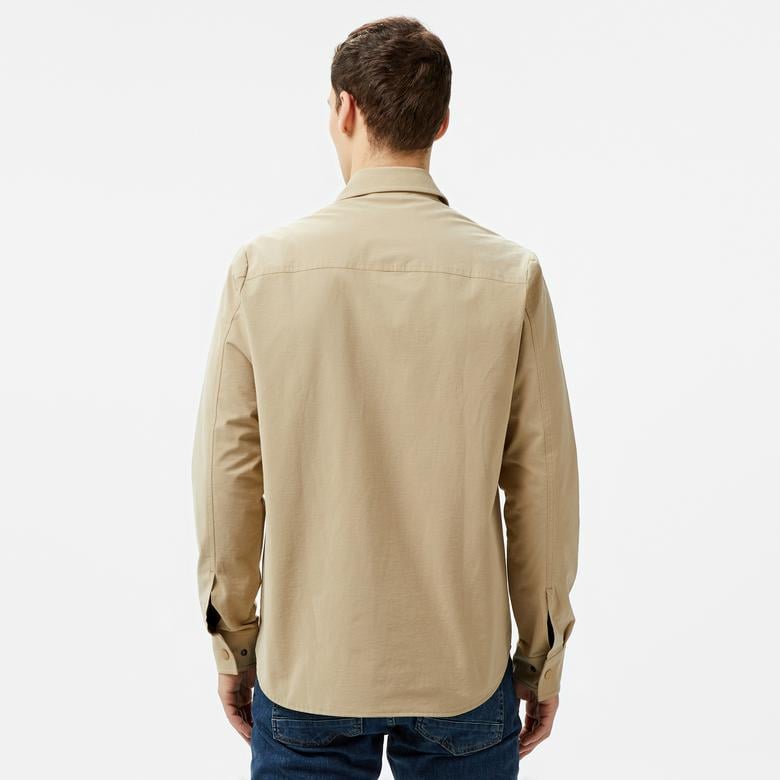 Lacoste Erkek Dik Yaka Kapitone Yeşil Mont