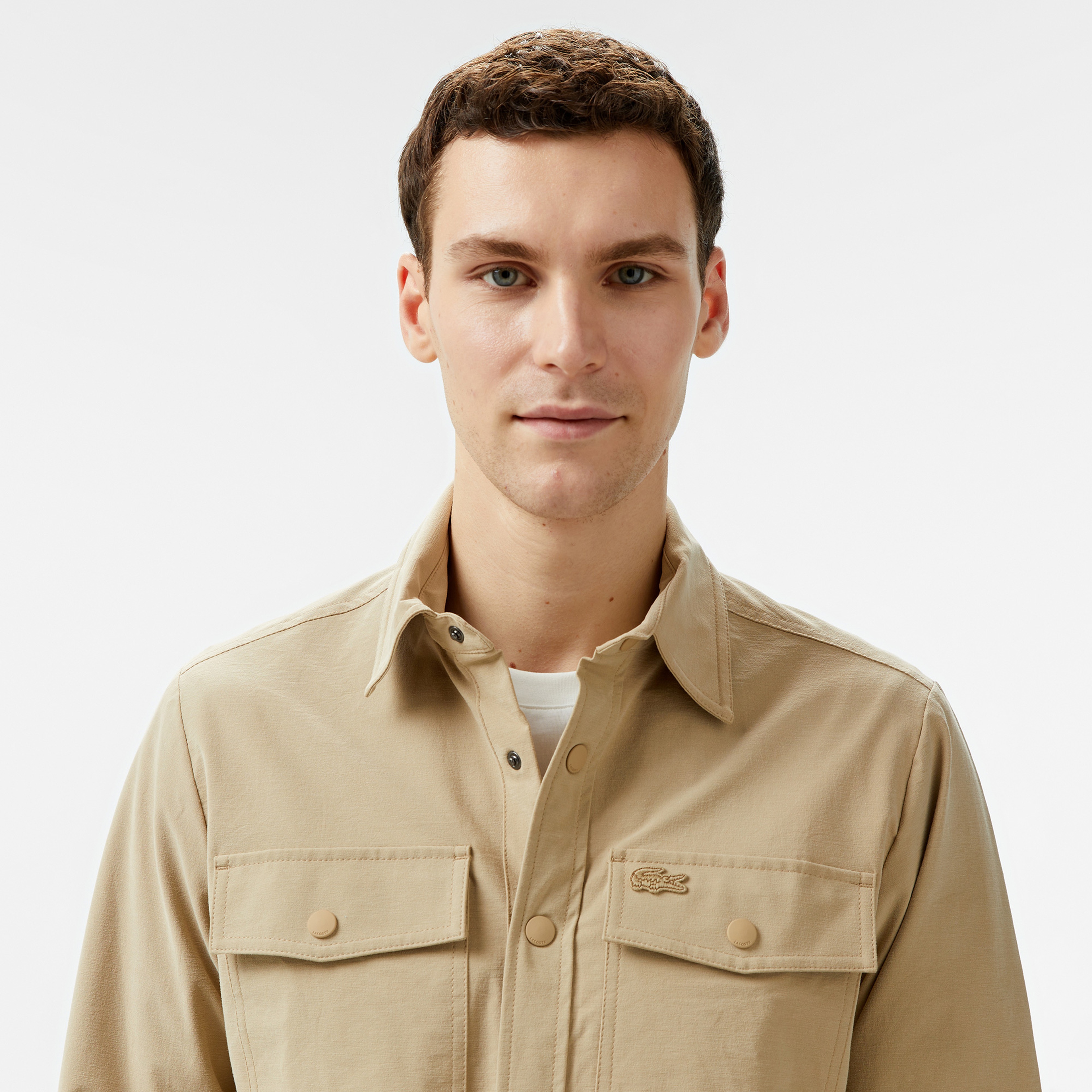 Lacoste Erkek Dik Yaka Kapitone Yeşil Mont