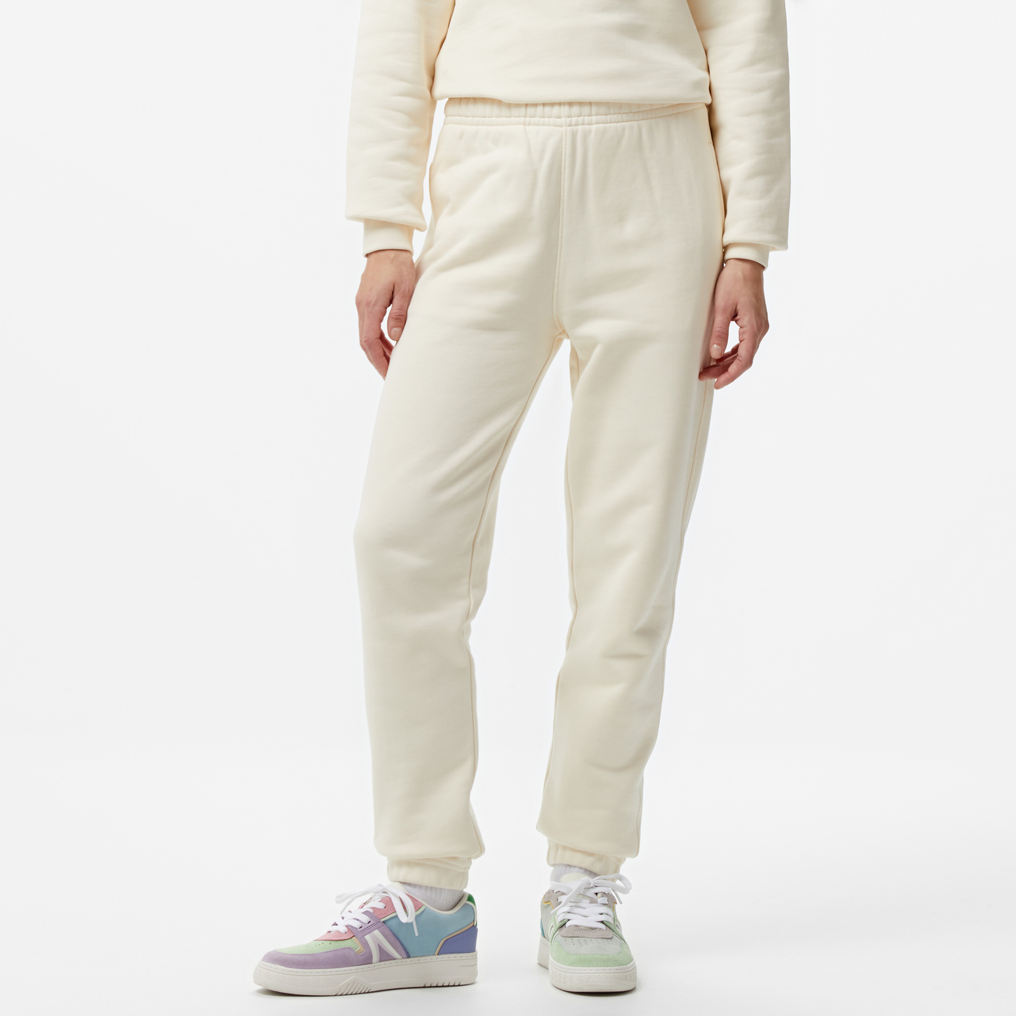 Kadın Straight Fit Krem Eşofman Altı