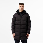 Erkek Kapüşonlu Siyah Şişme Mont