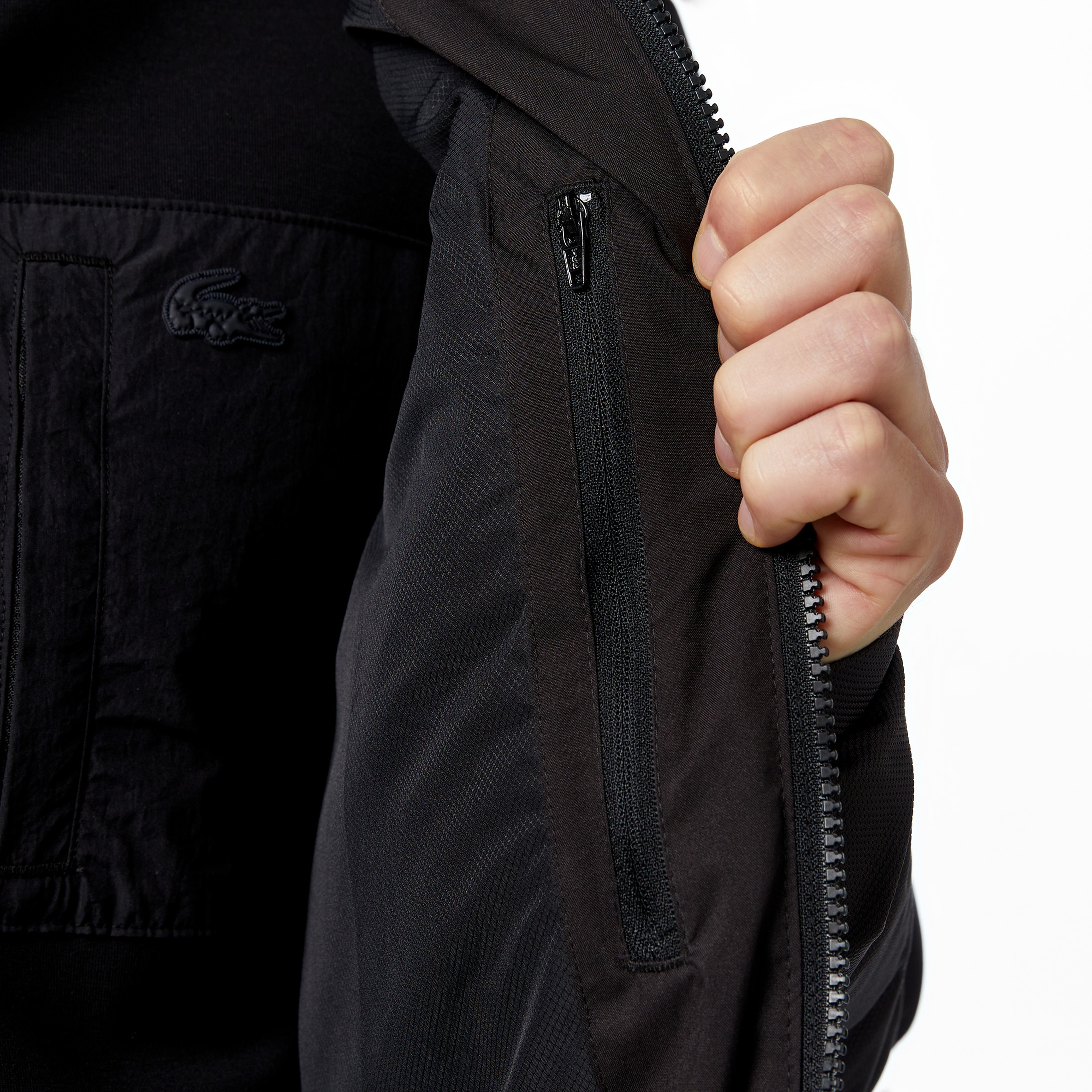 Erkek Kapüşonlu Siyah Şişme Mont