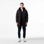 Erkek Kapüşonlu Siyah Şişme Mont