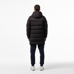 Erkek Kapüşonlu Siyah Şişme Mont