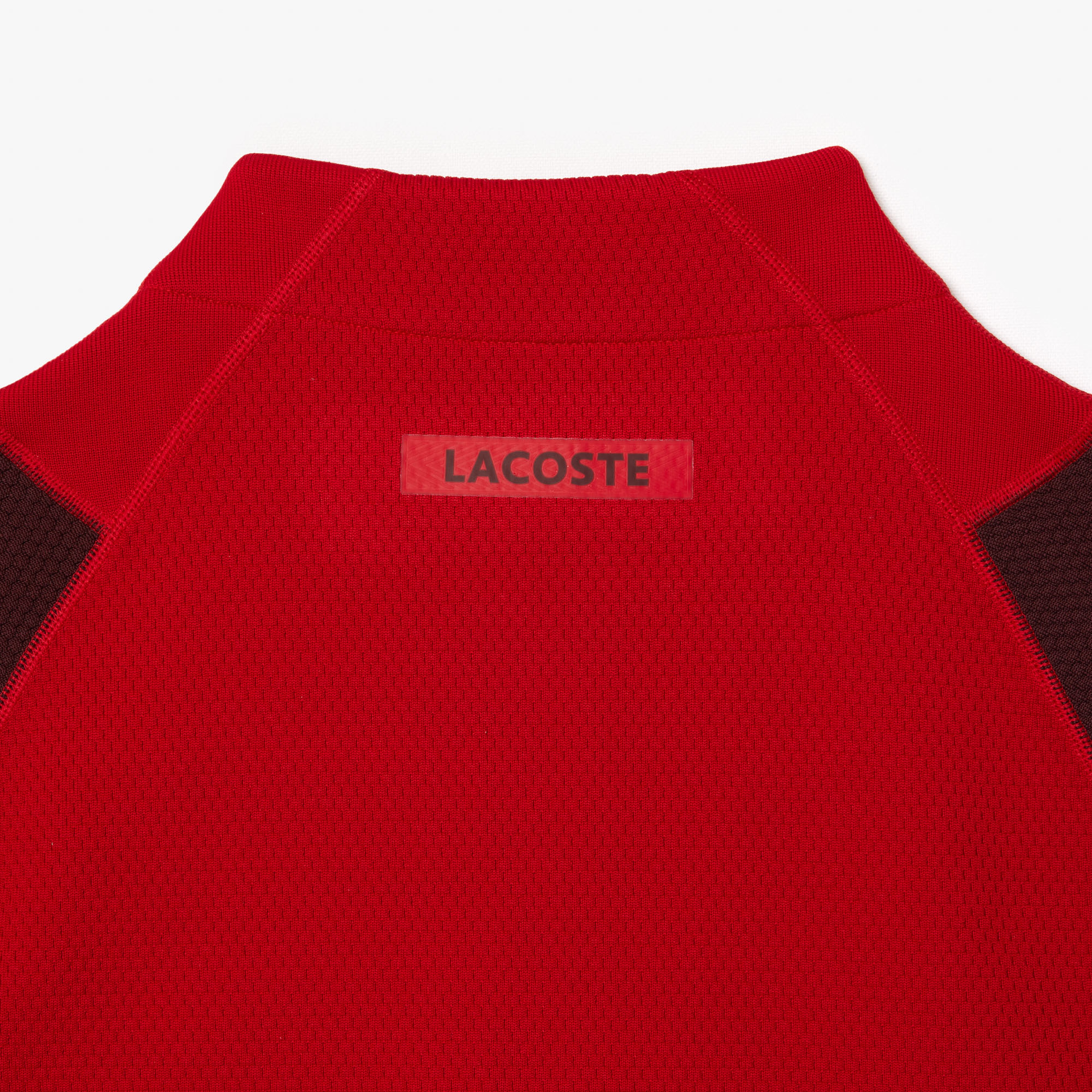 Novak Djokovic Erkek Regular Fit Fermuarlı Renk Bloklu Kırmızı Sweatshirt