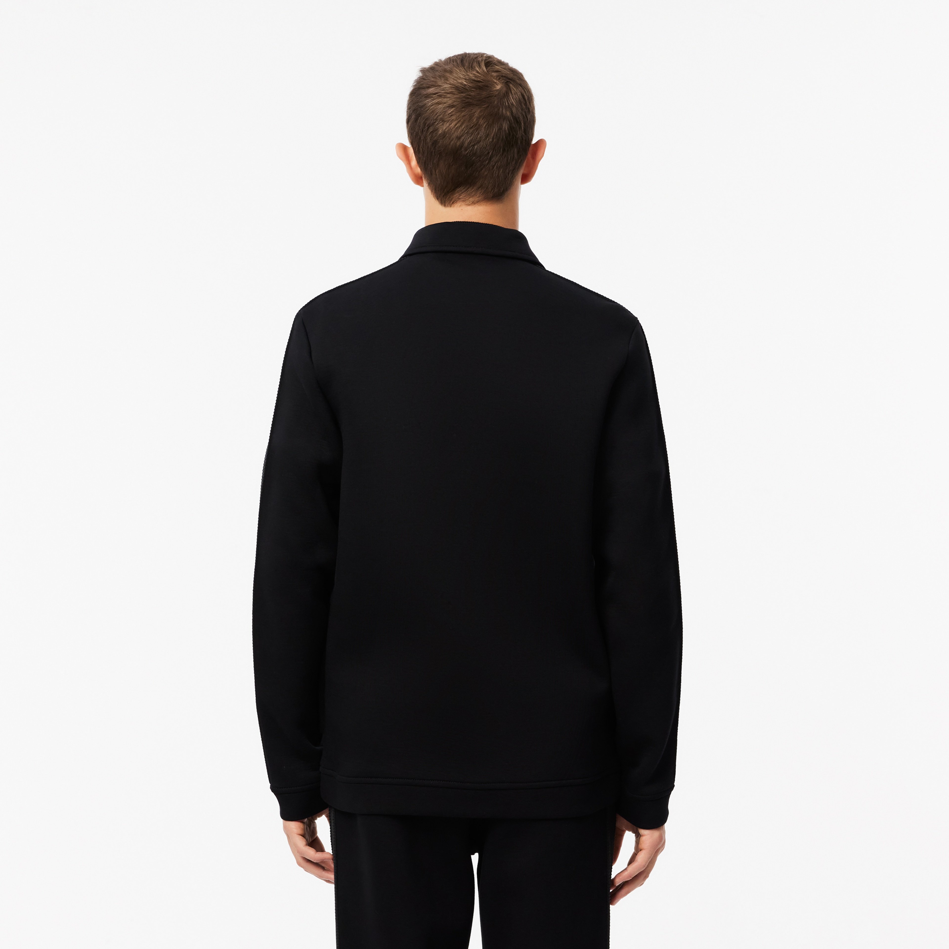 Erkek Regular Fit Fermuarlı Siyah Sweatshirt