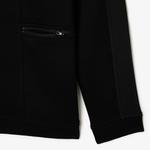 Erkek Regular Fit Fermuarlı Siyah Sweatshirt