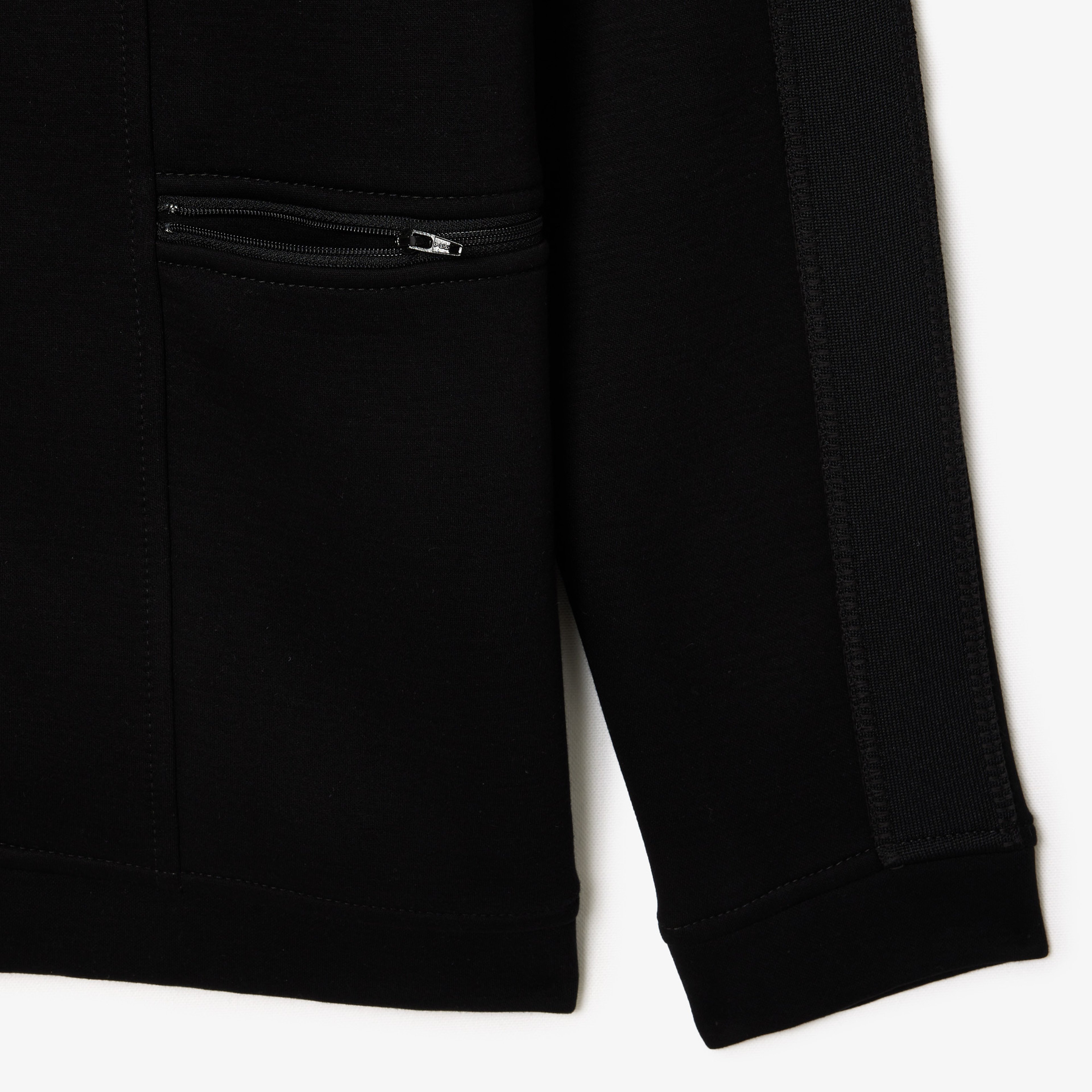 Erkek Regular Fit Fermuarlı Siyah Sweatshirt