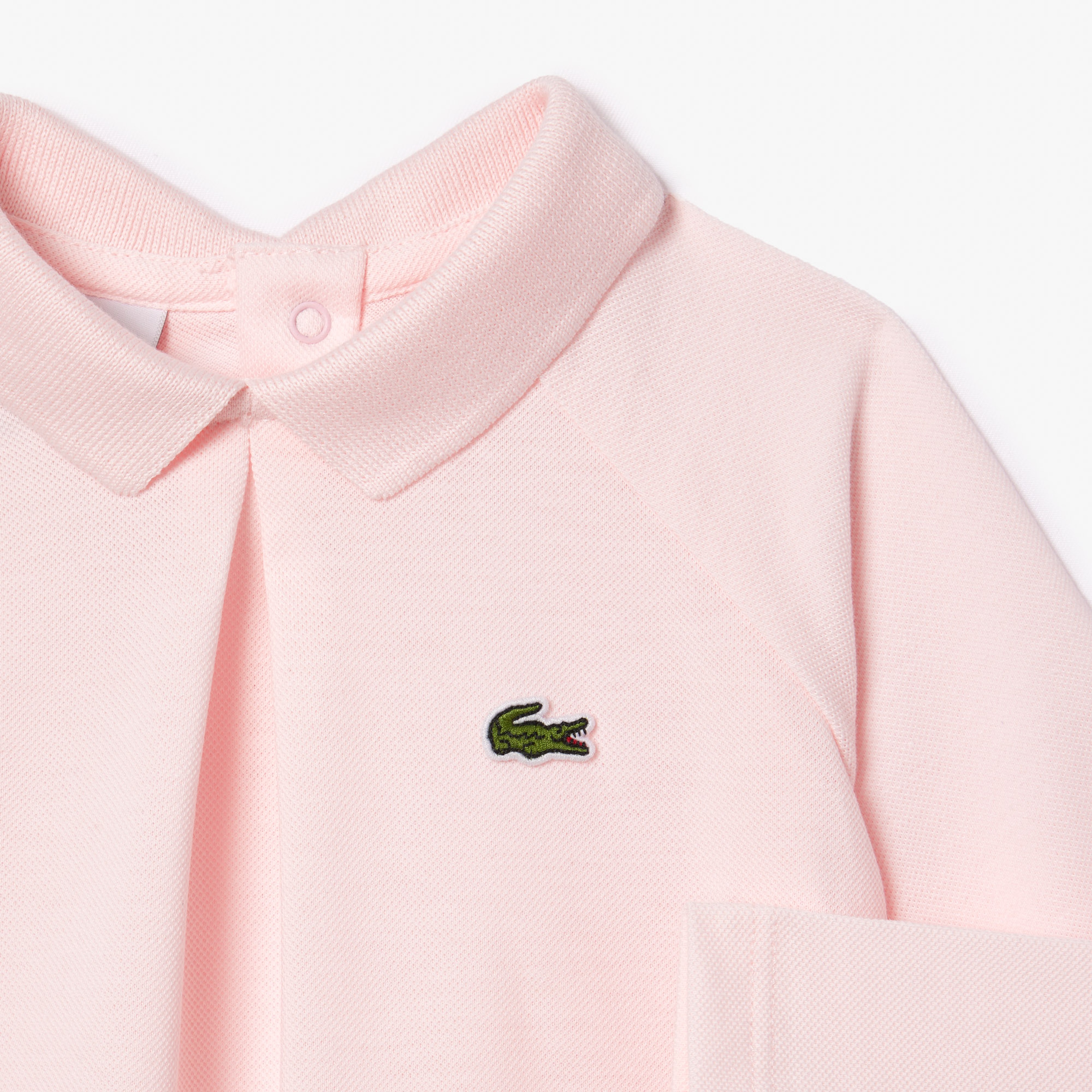 Kız Çocuk Uzun Kollu Polo Yaka Açık Pembe Pijama Takımı