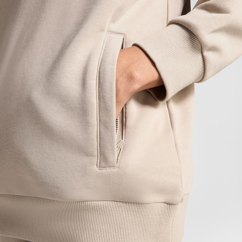 Converse Classic Sport Yarım Fermuarlı Erkek Bej Sweatshirt