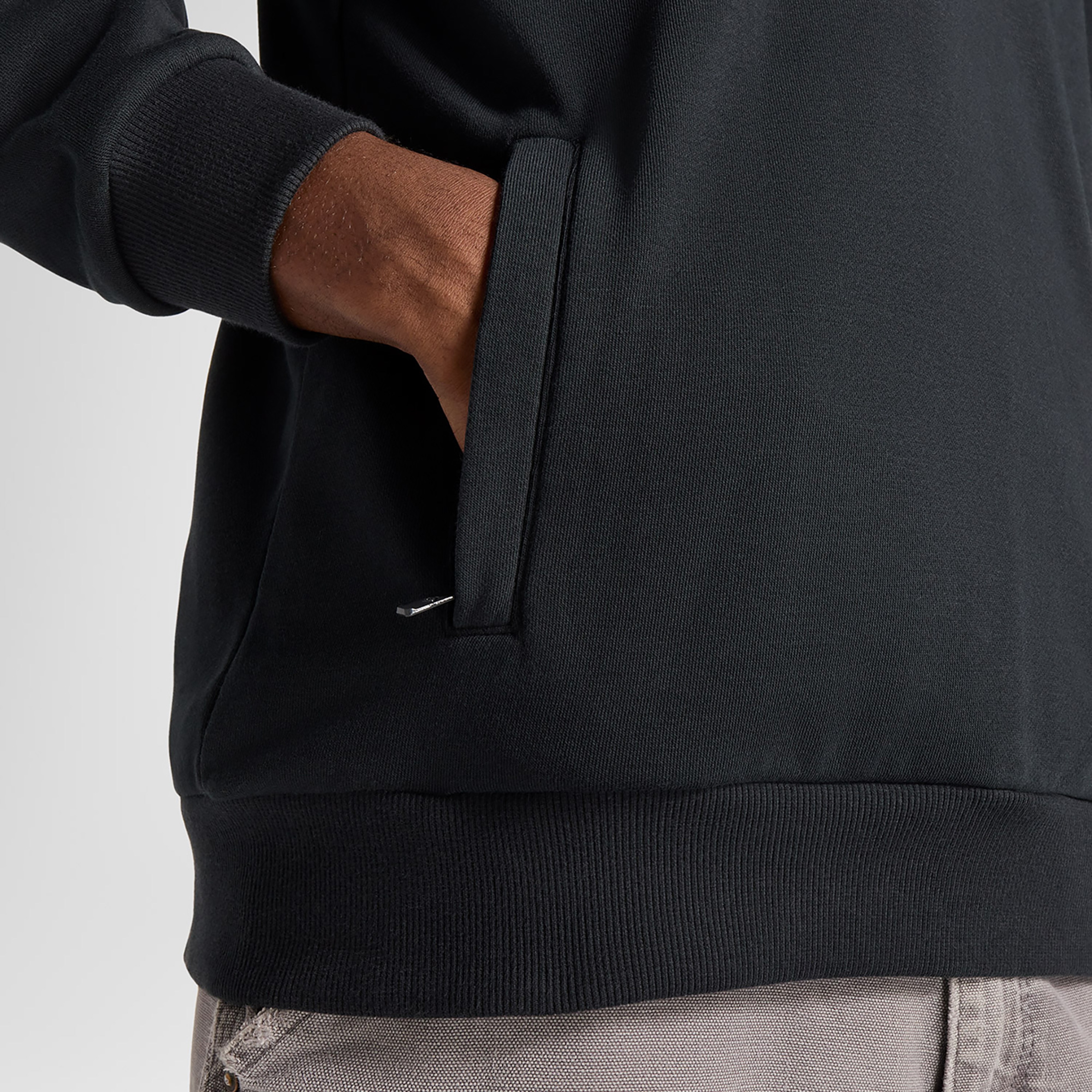 Converse Classic Sport Yarım Fermuarlı Erkek Siyah Sweatshirt