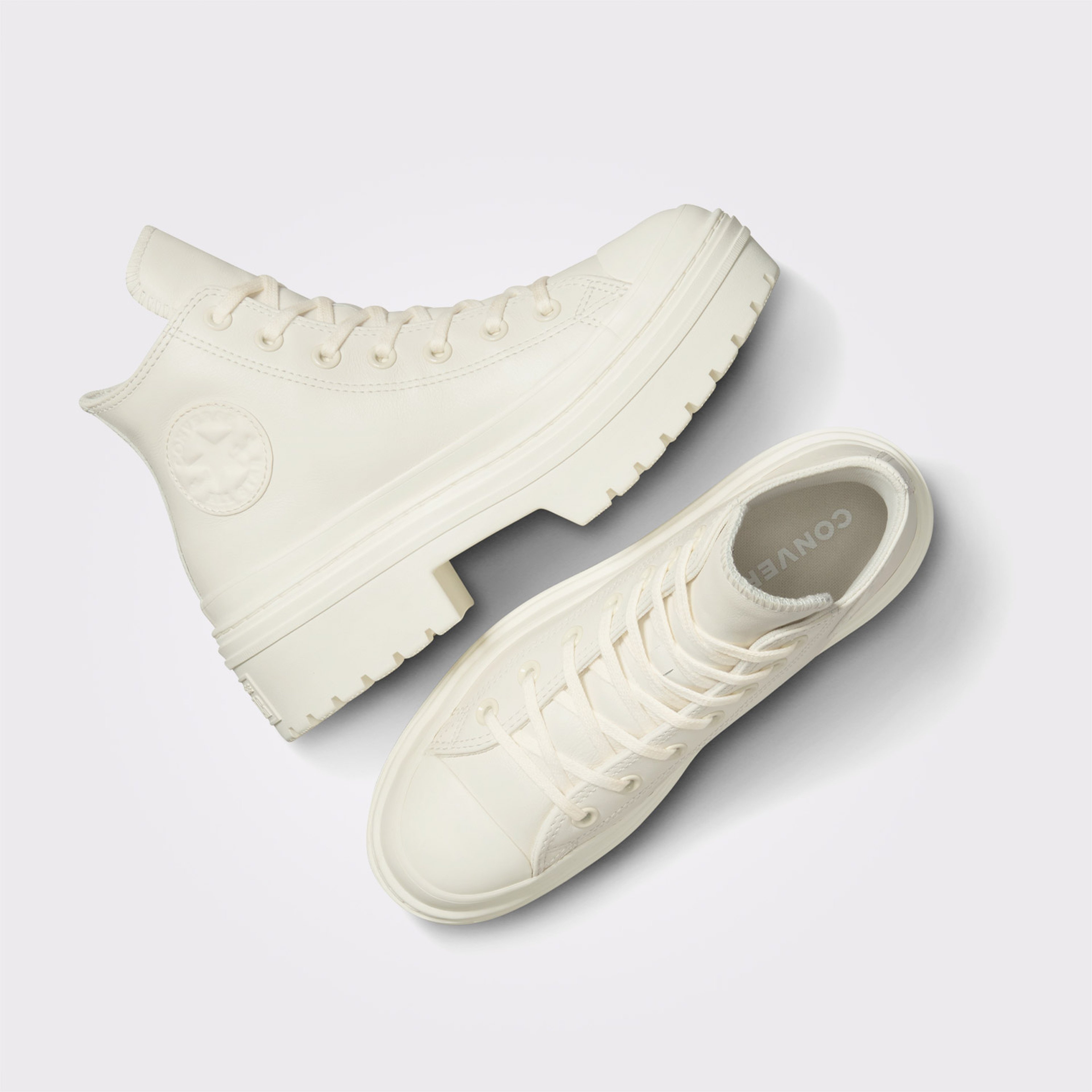 Converse Chuck Taylor All Star Lugged Heel Unisex Bej Deri Platform Sneaker