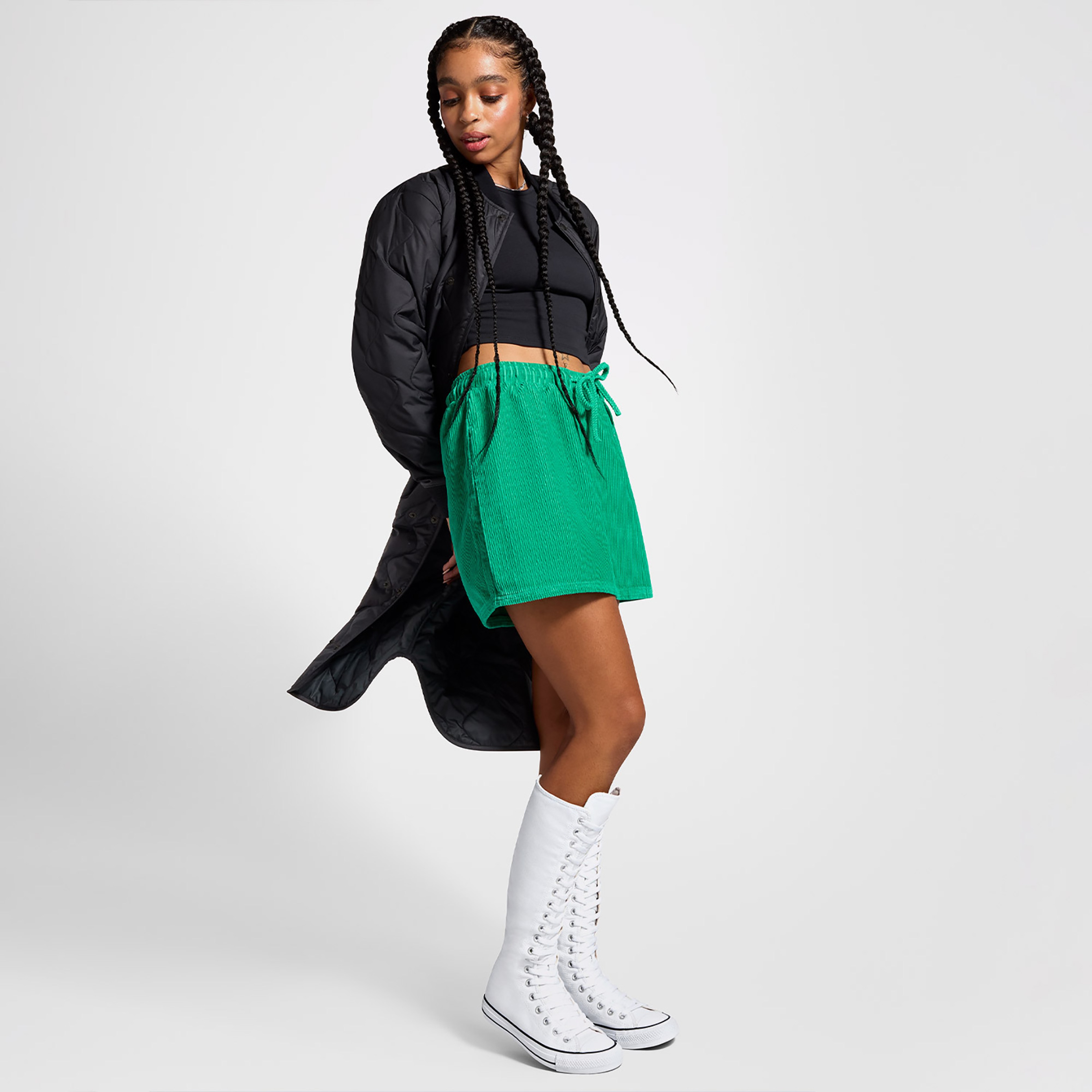 Converse ?Extra Long Malden Kadın Siyah Ceket