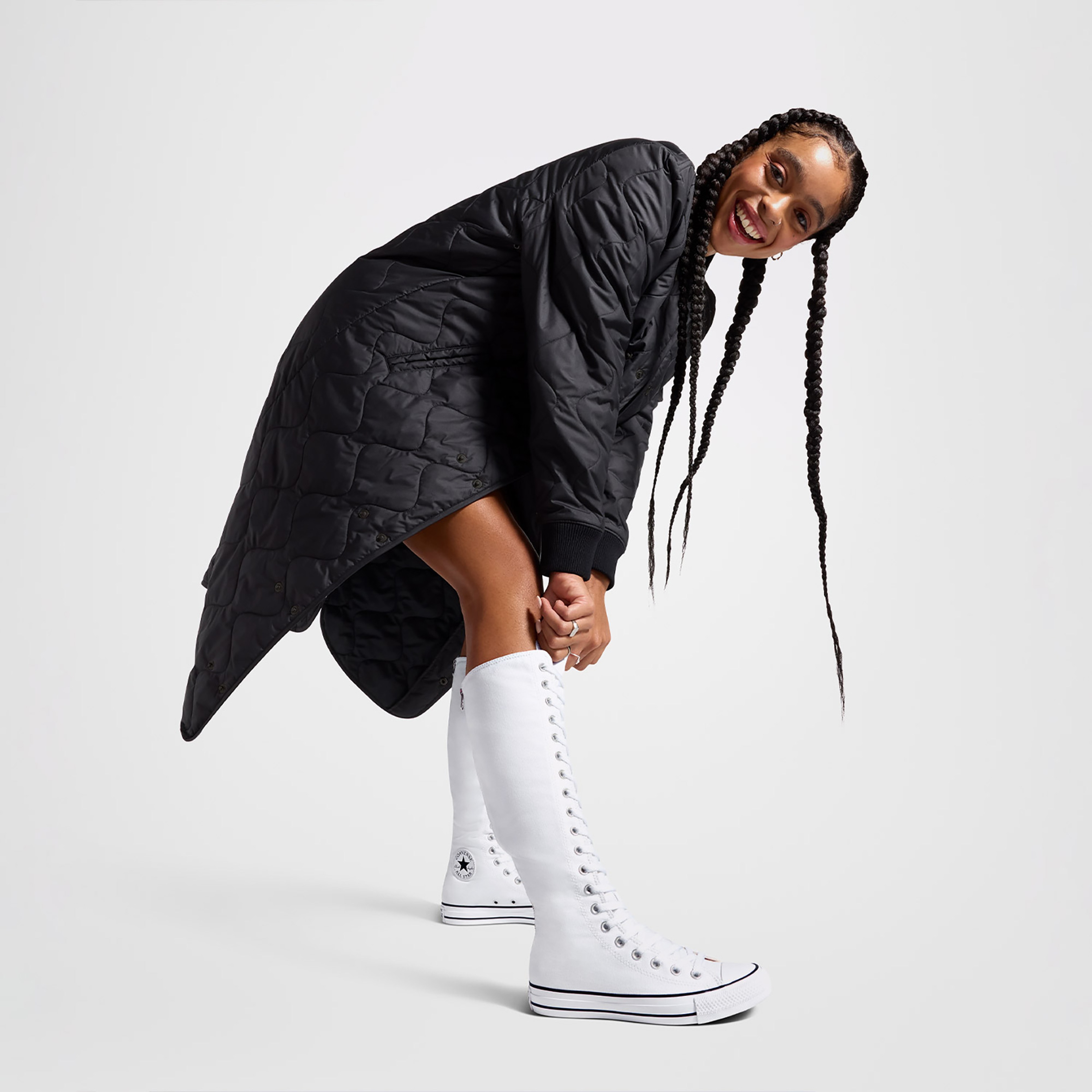 Converse ?Extra Long Malden Kadın Siyah Ceket