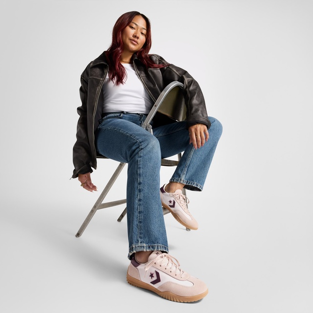 Converse Pembe Converse Run Star Trainer Unisex Süet Sneaker