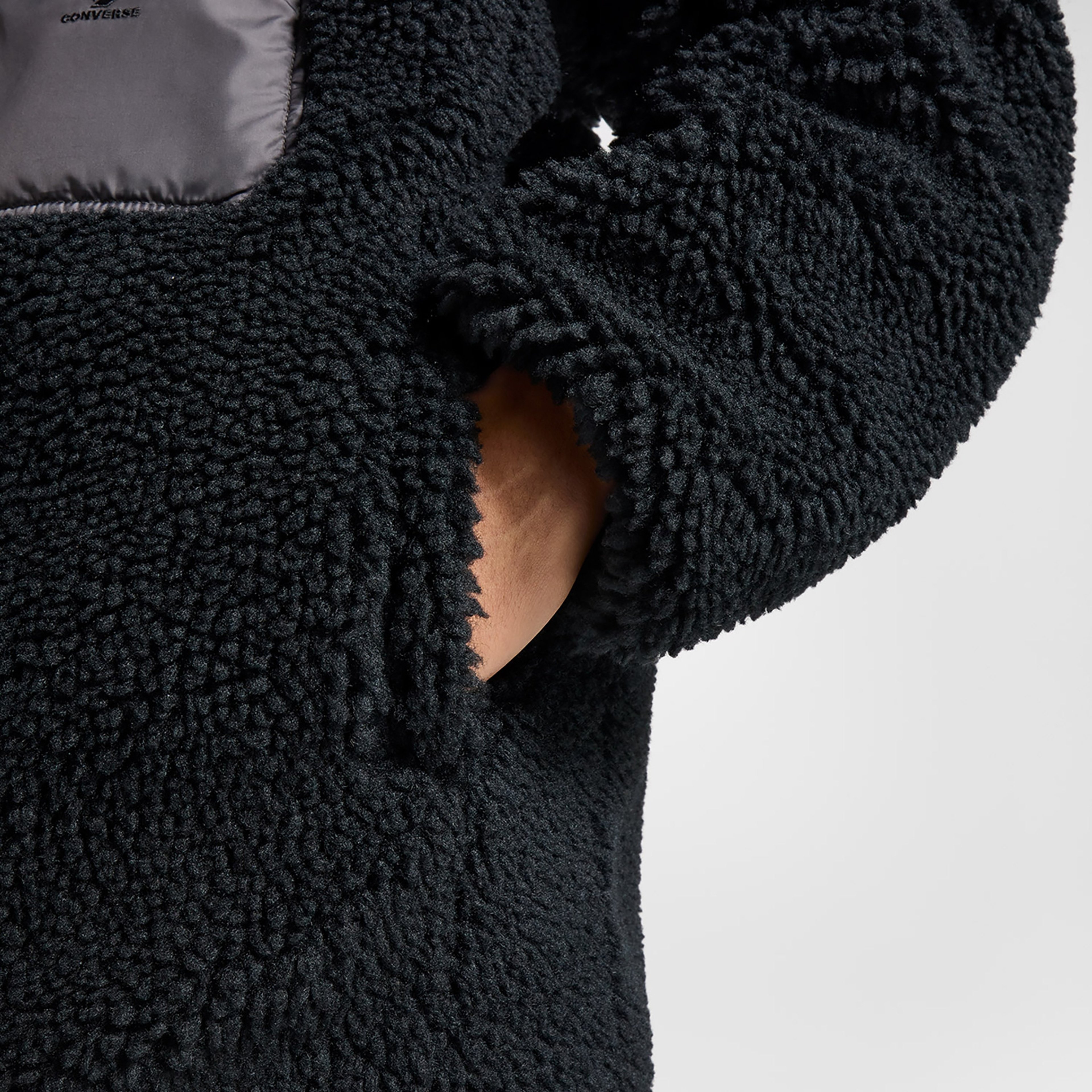 Converse Classic Erkek Dik Yaka Çift Taraflı Siyah Ceket