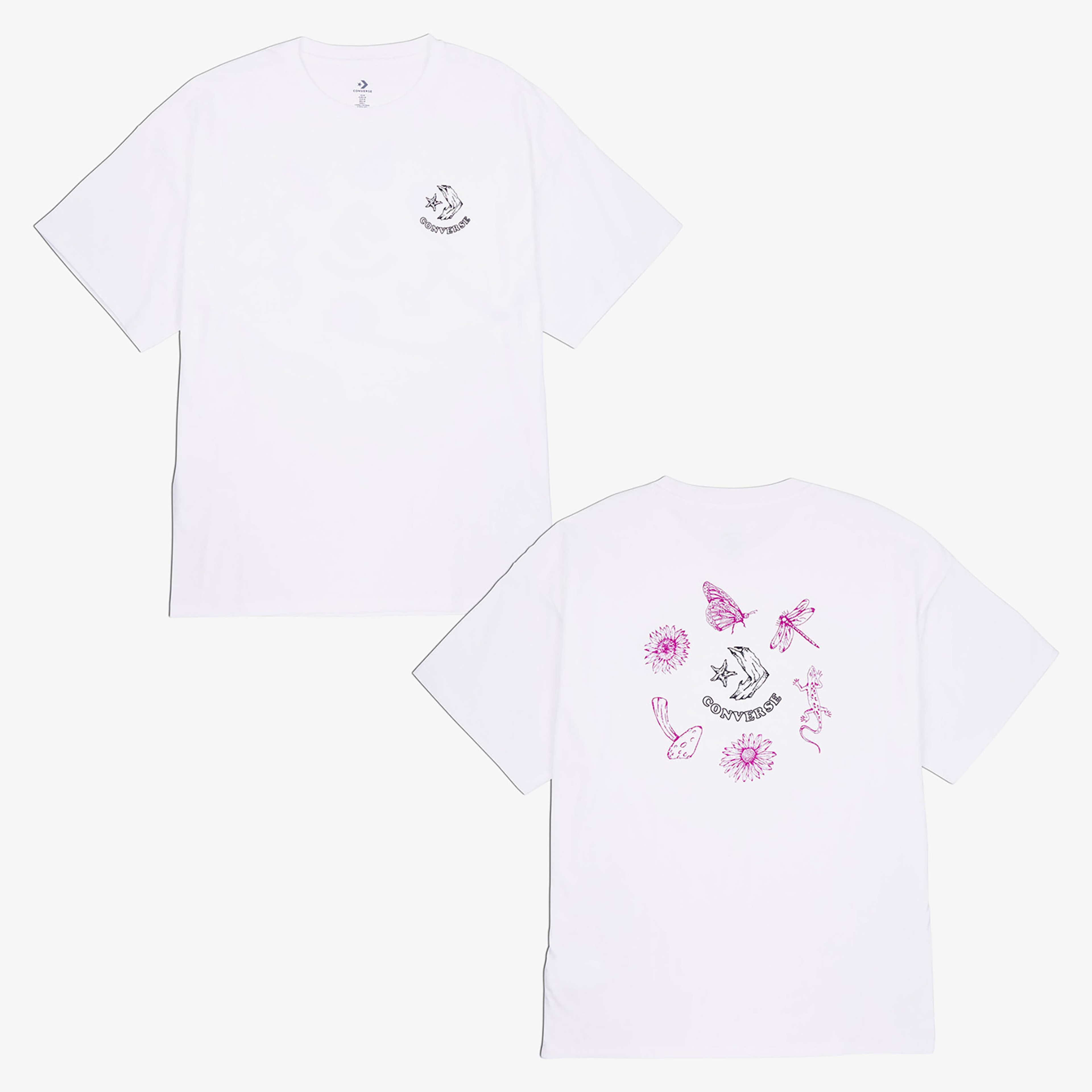 Converse Erkek Baskılı Beyaz T-Shirt