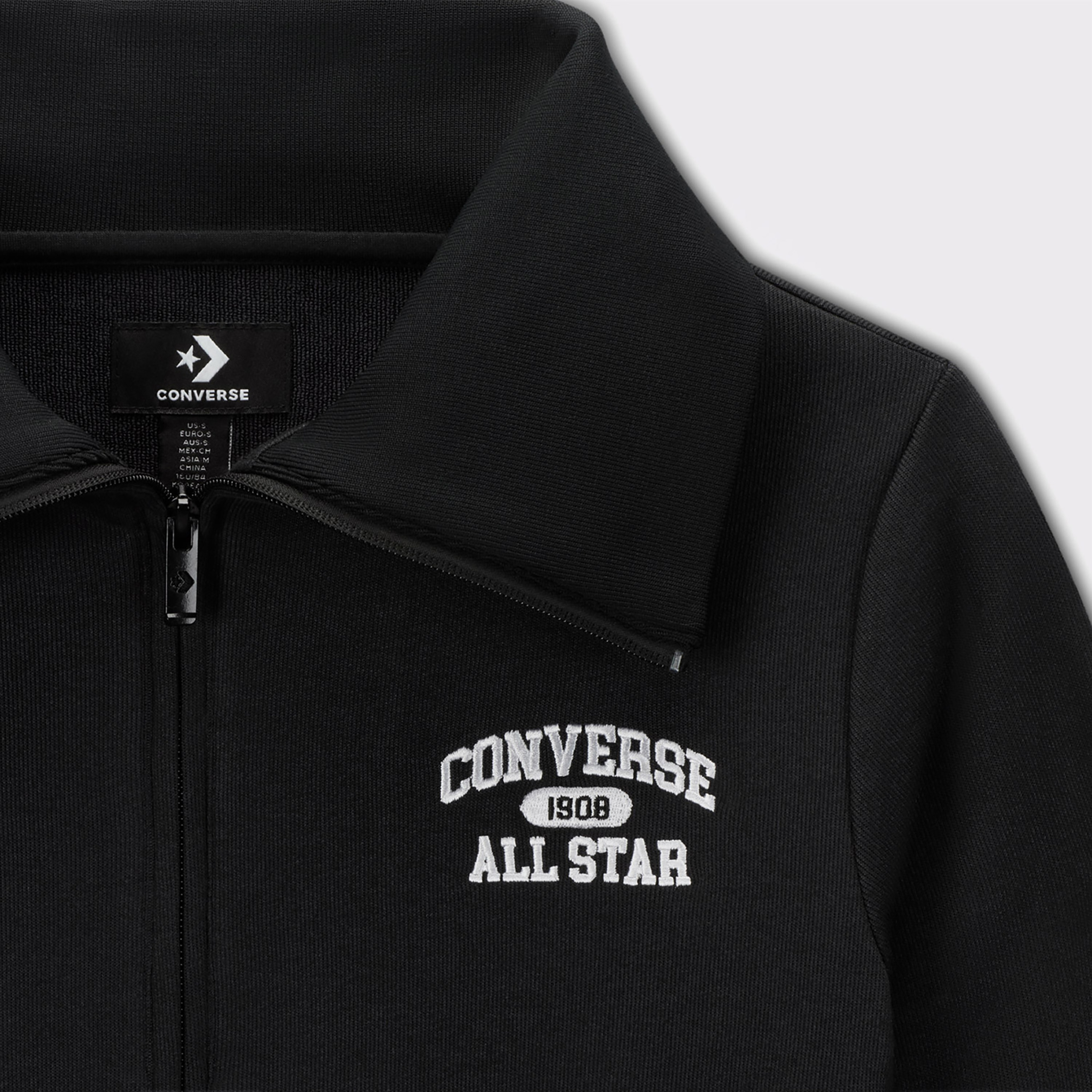 Converse Kadın Fermuarlı Siyah Ceket