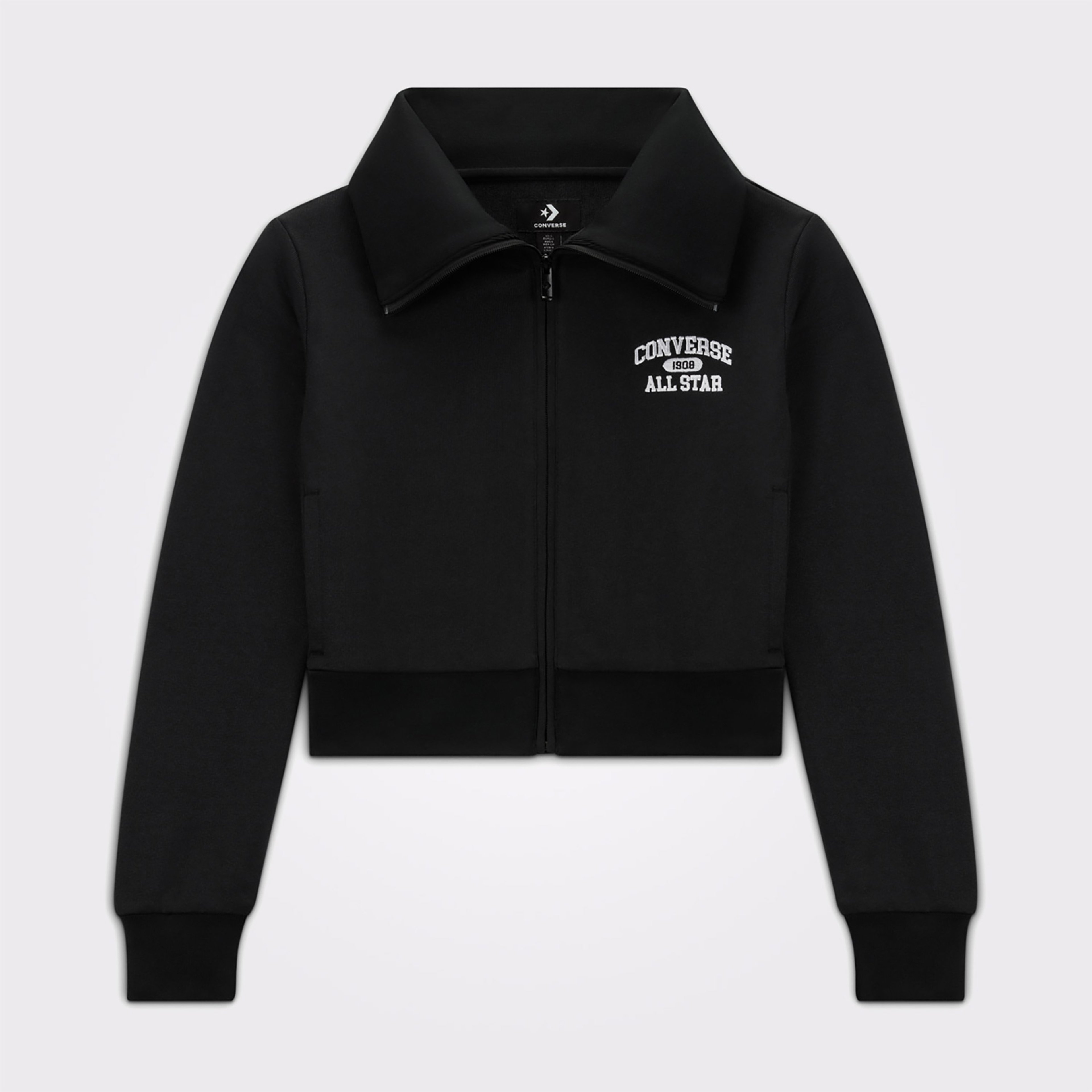 Converse Kadın Fermuarlı Siyah Ceket