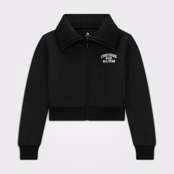 Converse Kadın Fermuarlı Siyah Ceket