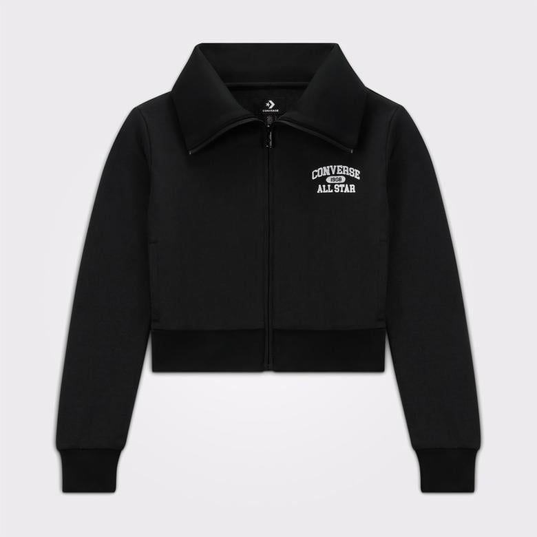 Converse Kadın Fermuarlı Siyah Ceket