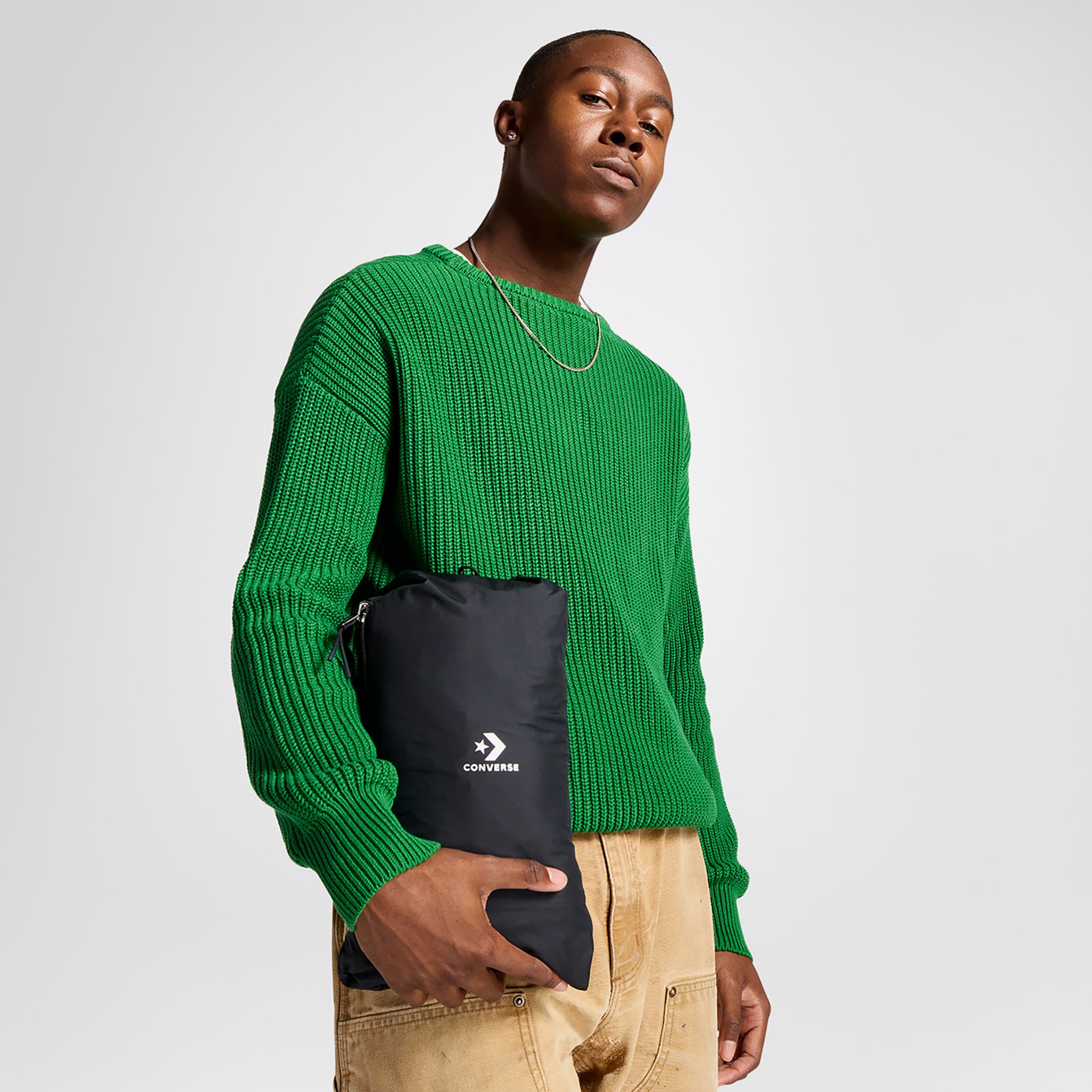 Converse Classic Erkek Kapüşonlu Siyah Ceket