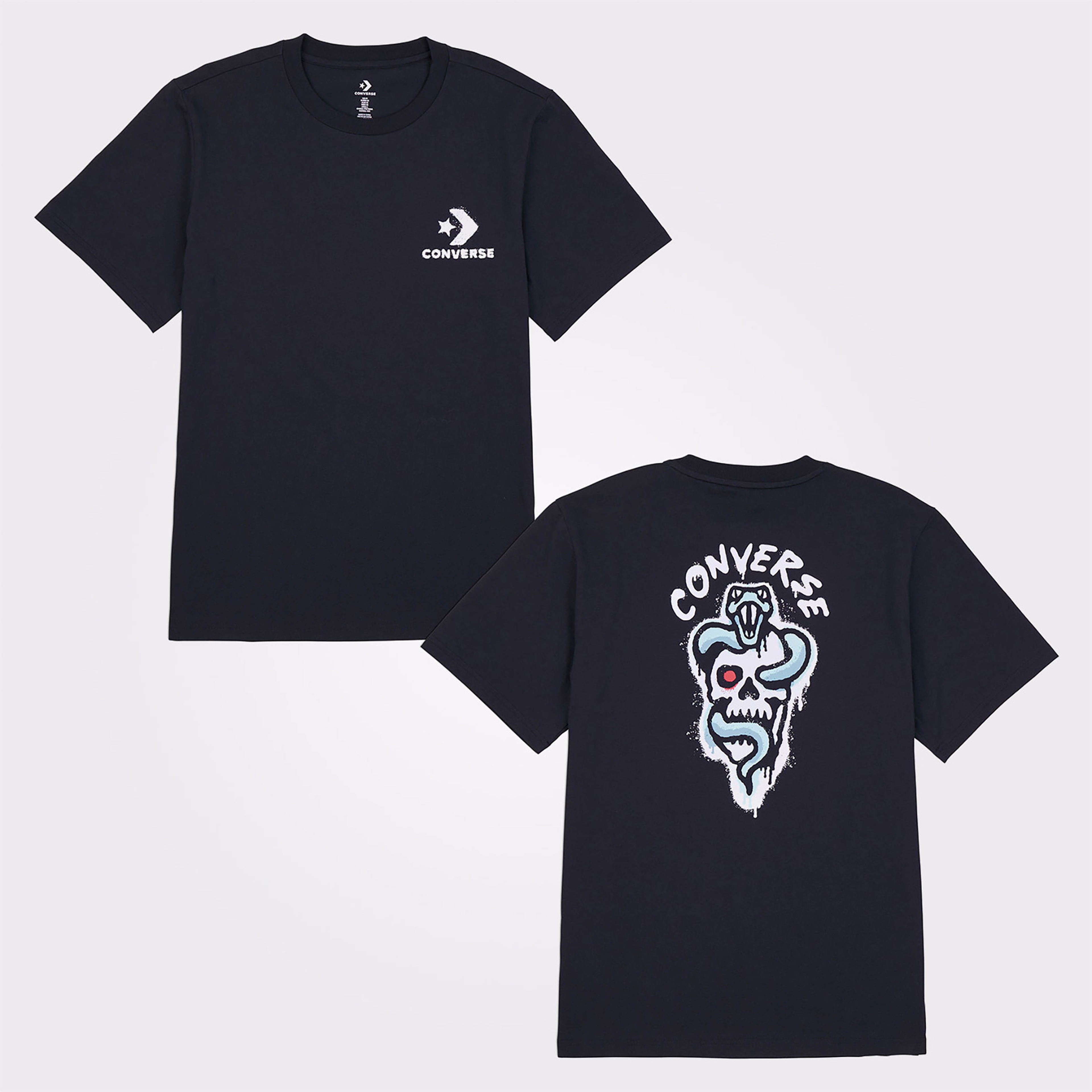 Converse Erkek Baskılı Siyah T-Shirt