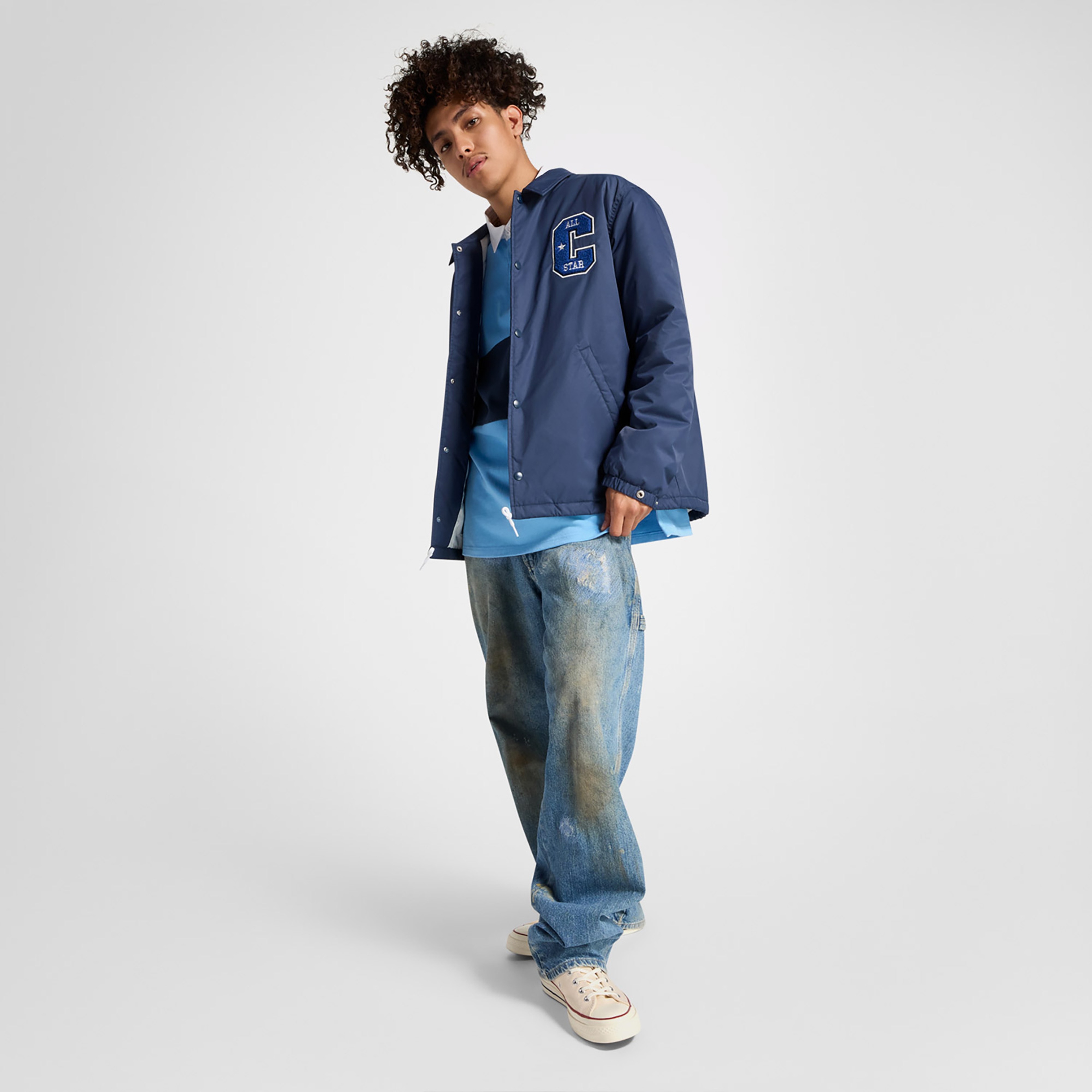 Converse Classic Erkek Dik Yaka Lacivert Ceket