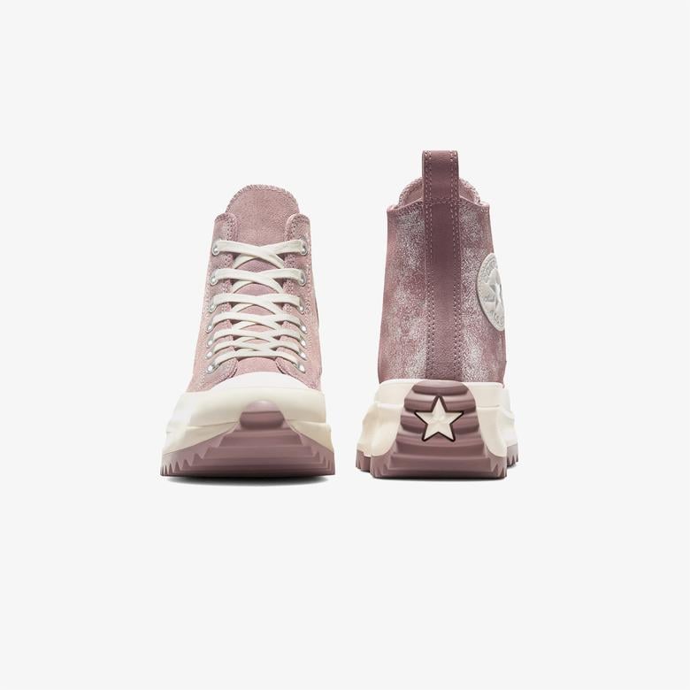 Converse Run Star Hike Unisex Pembe Süet Shimmer Platform Sneaker