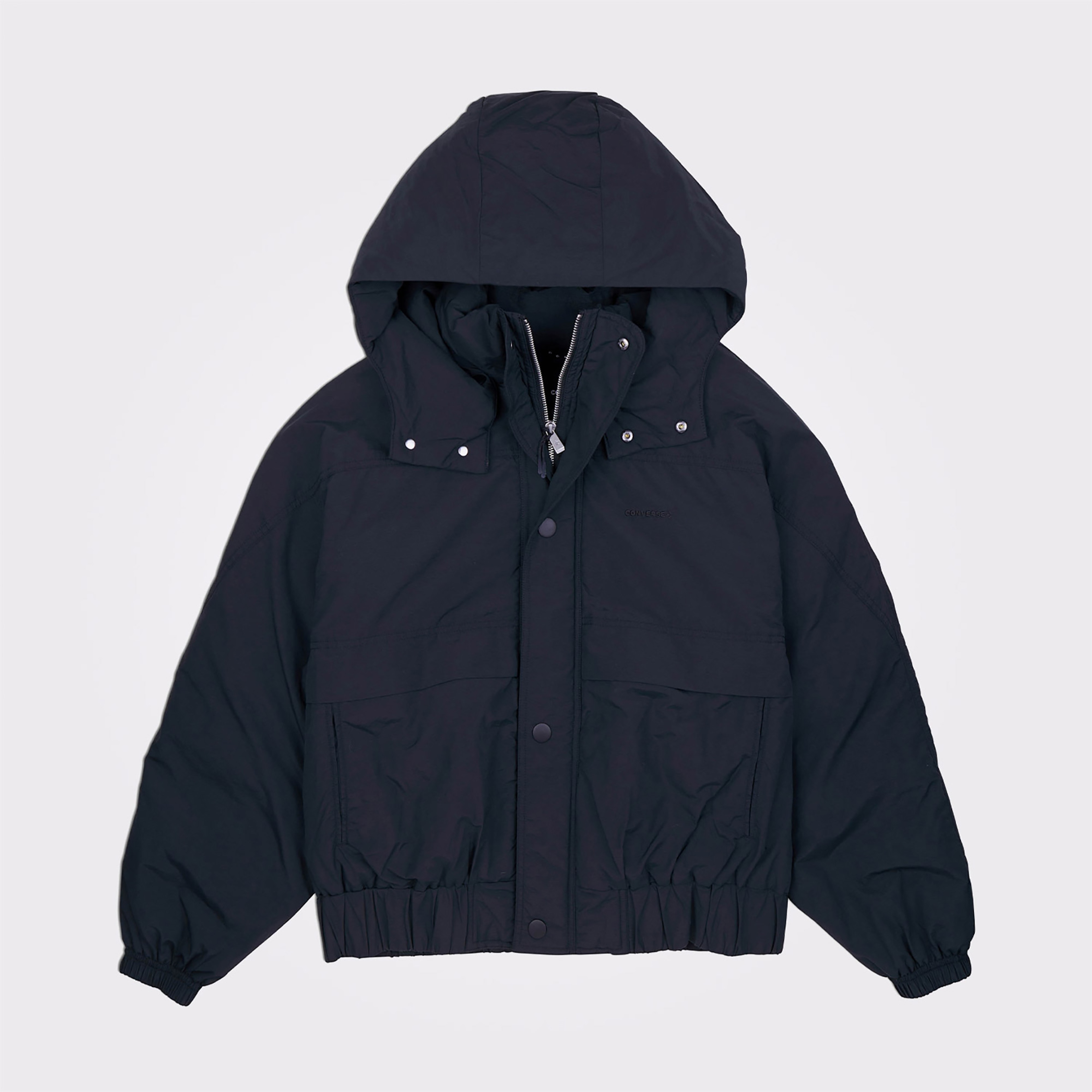 Converse Kadın Kapüşonlu Siyah Ceket