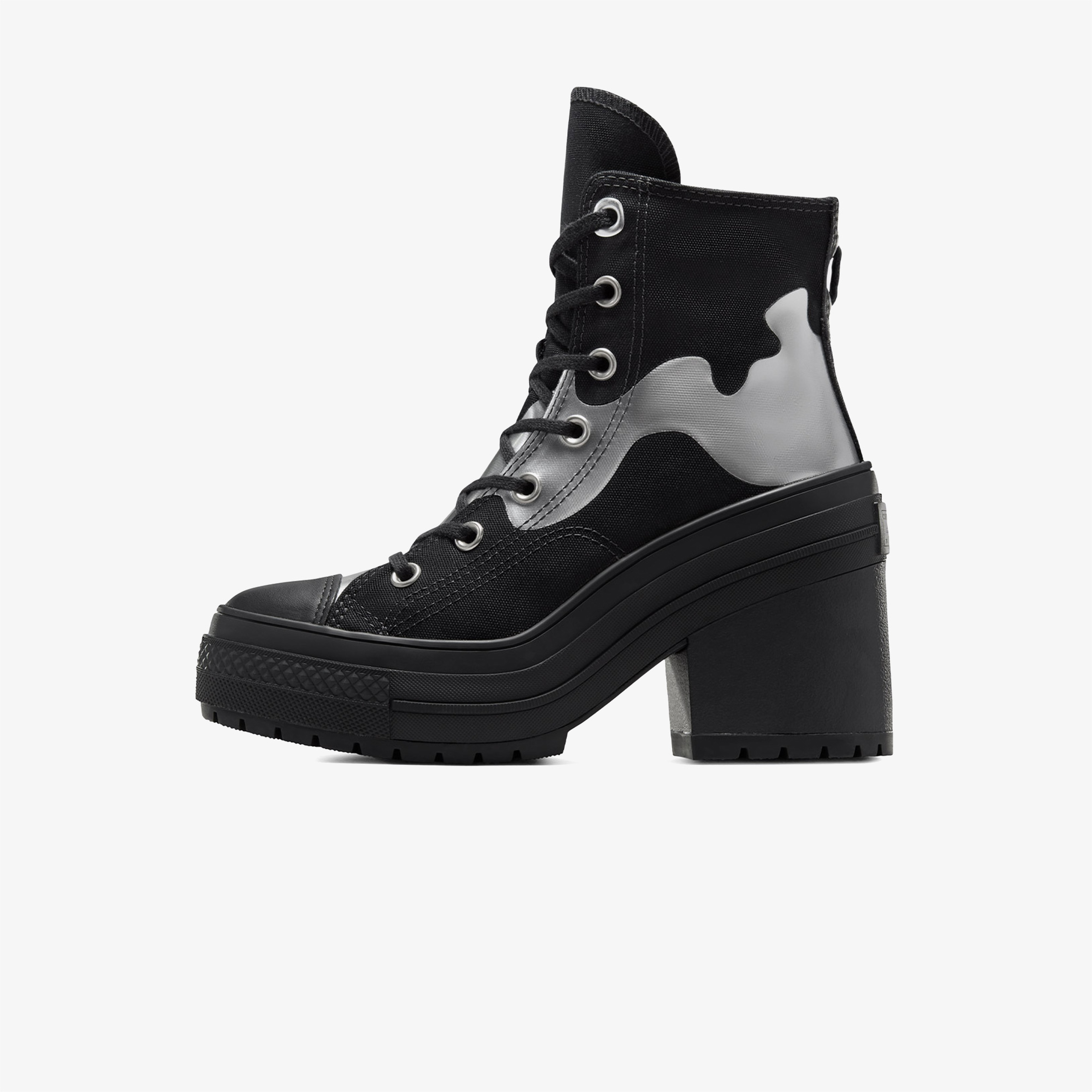 Converse Chuck 70 De Luxe Heel Chrome Unisex Siyah Platform Sneaker