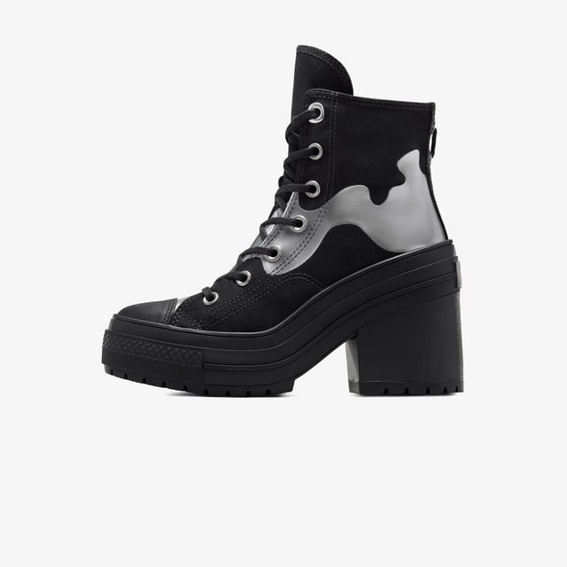 Converse Chuck 70 De Luxe Heel Chrome Unisex Siyah Platform Sneaker - Görsel 4