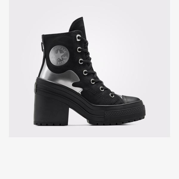 Converse Chuck 70 De Luxe Heel Chrome Unisex Siyah Platform Sneaker