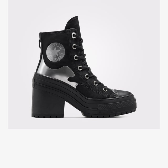 Converse Chuck 70 De Luxe Heel Chrome Unisex Siyah Platform Sneaker - Görsel 2