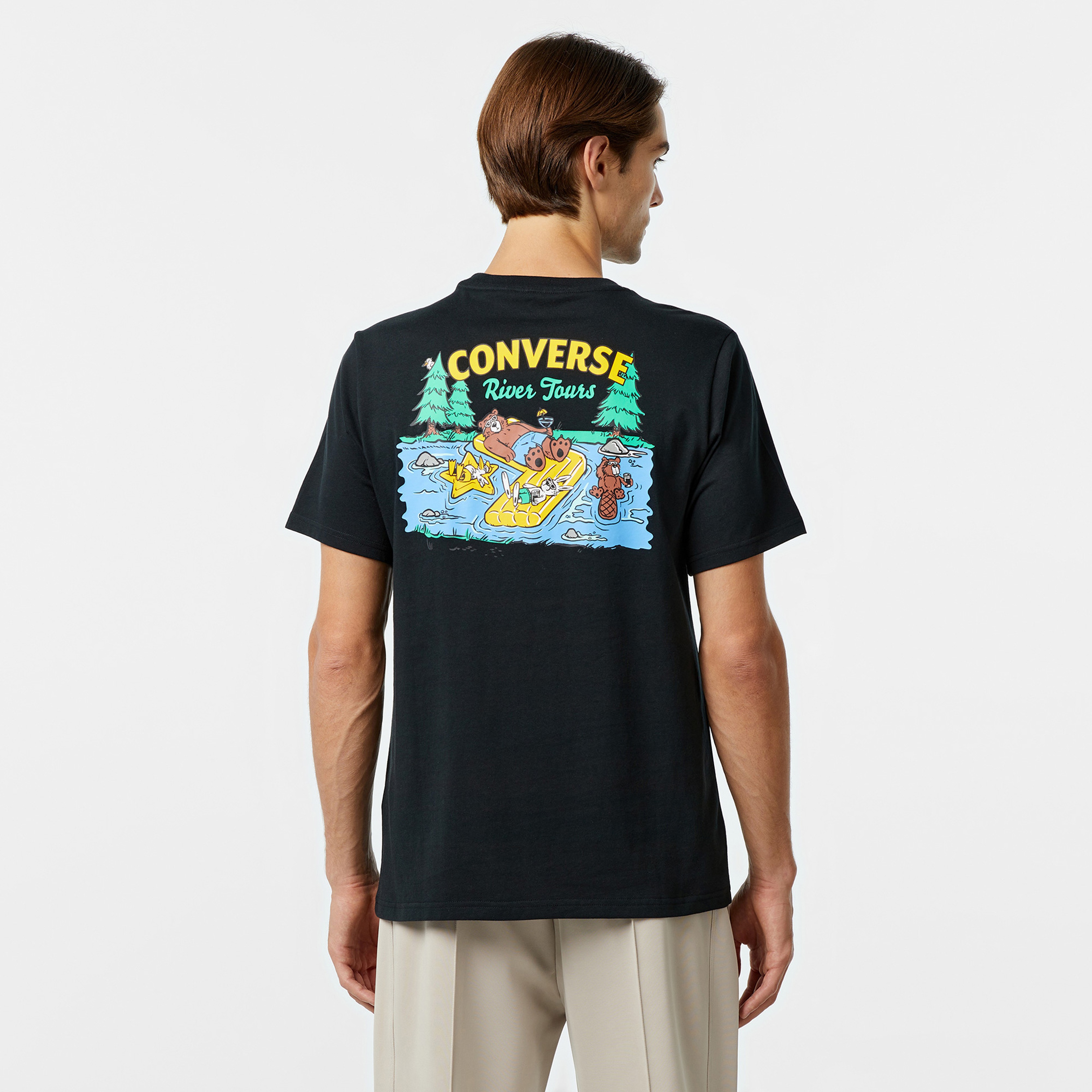 Converse Erkek Baskılı Siyah T-Shirt