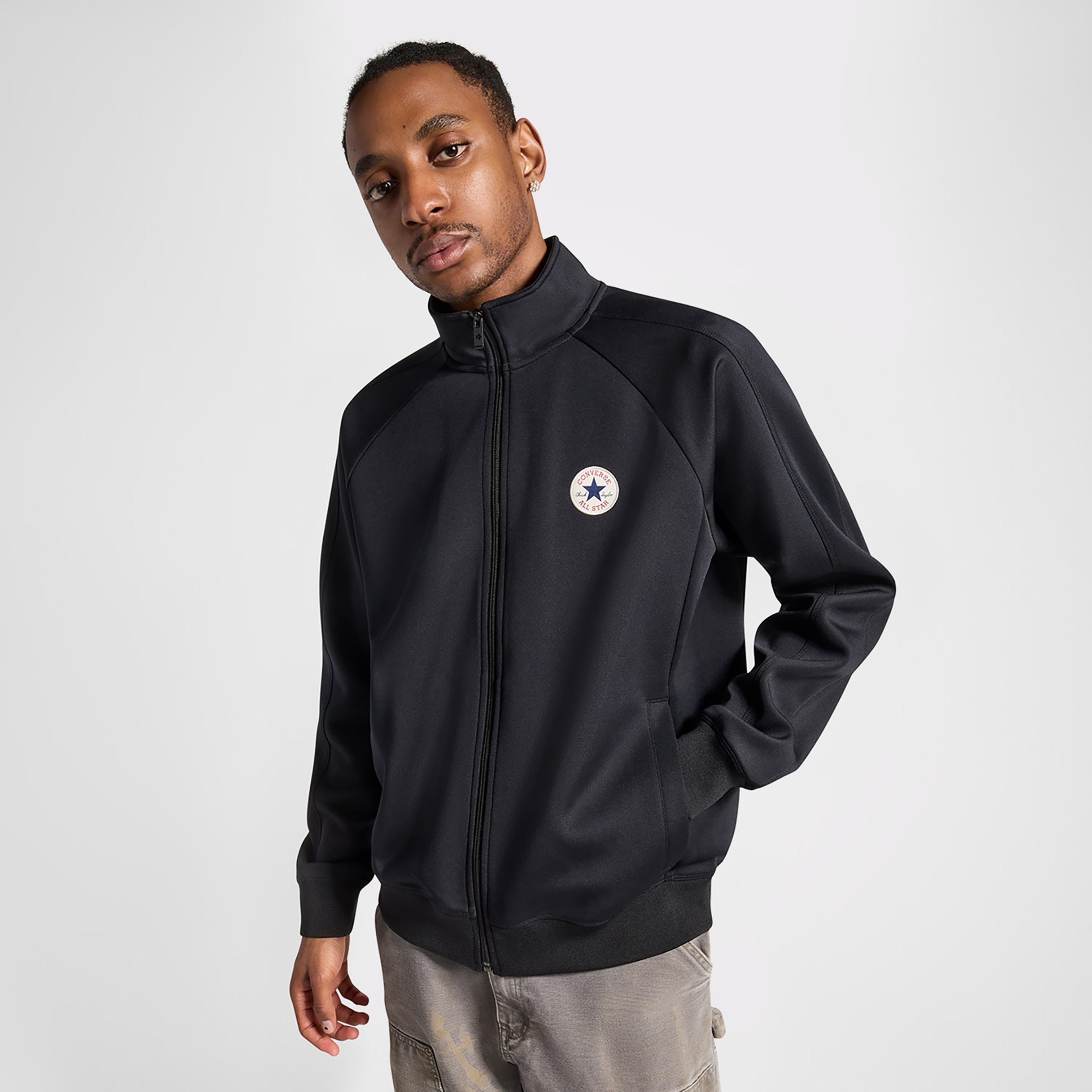Converse Erkek Fermuarlı Siyah Ceket
