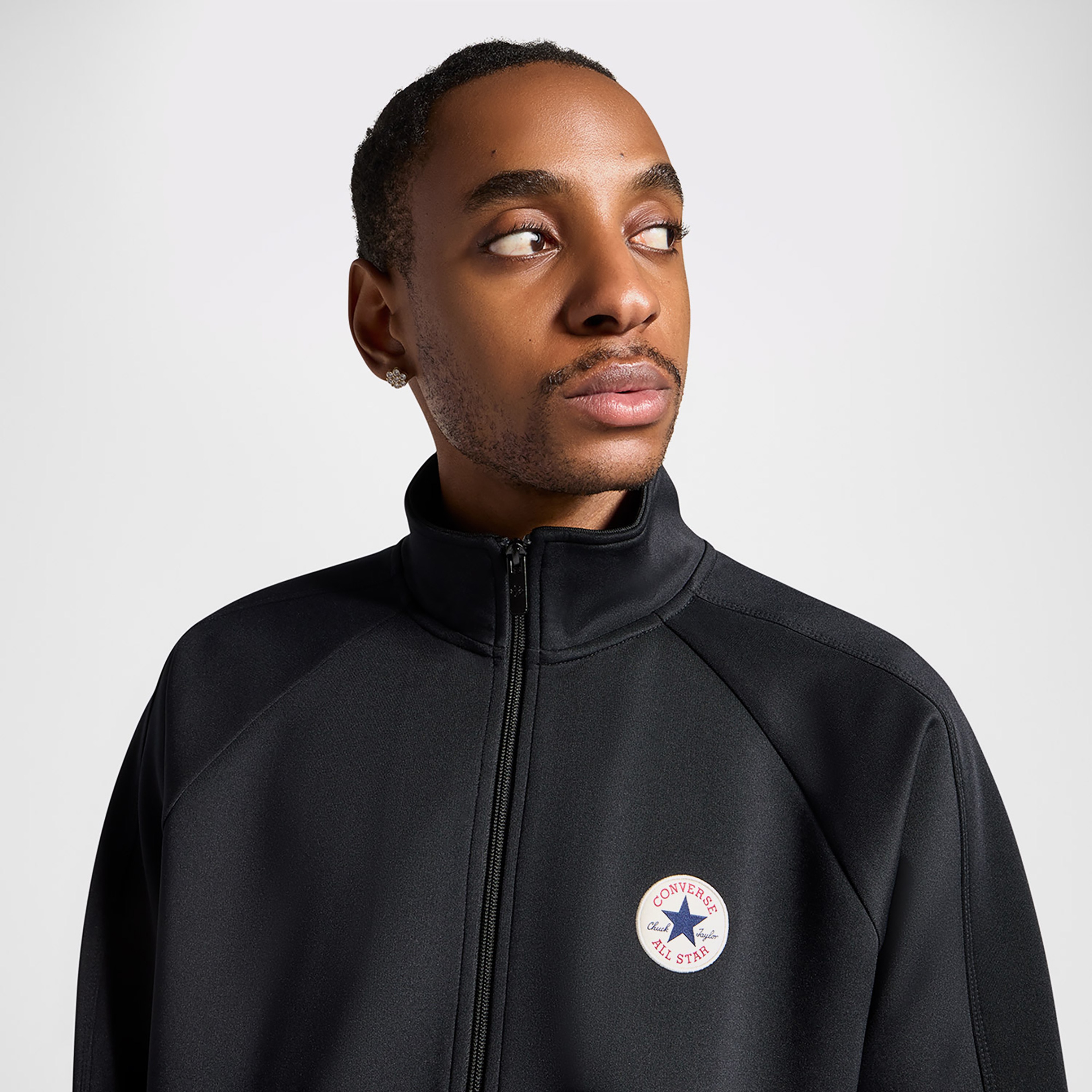 Converse Erkek Fermuarlı Siyah Ceket