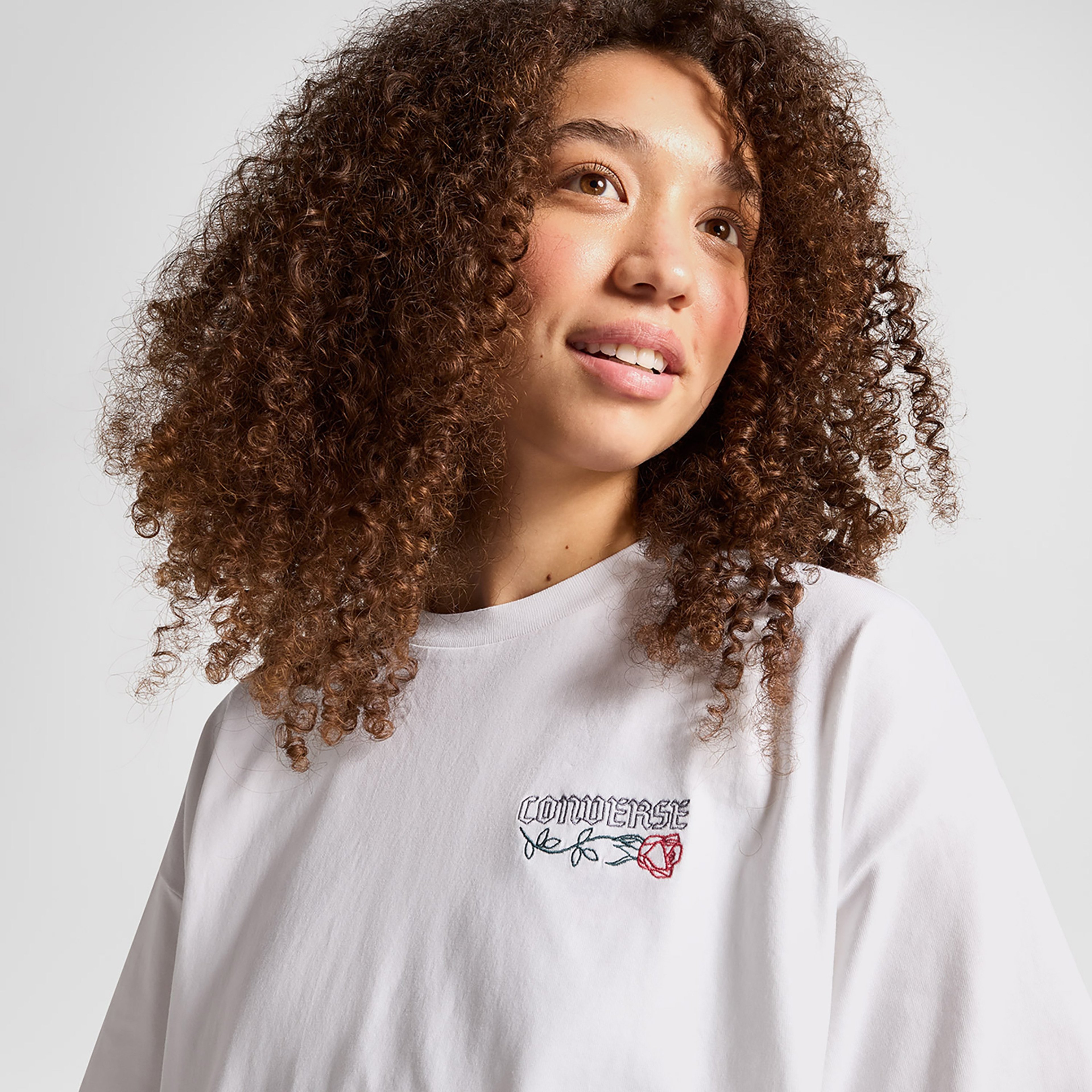 Converse Kadın Baskılı Beyaz T-Shirt